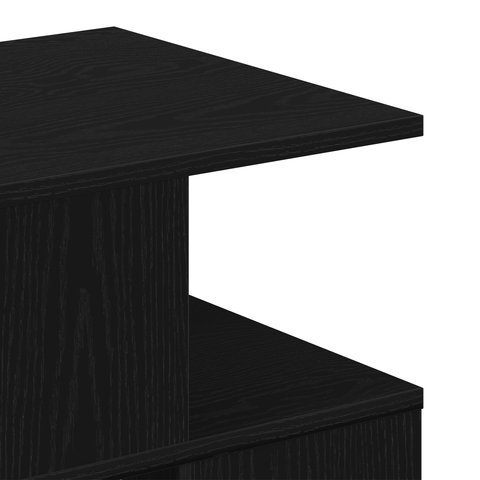 Side Table Black oak Solid Oak wood 40x40x40 cm Storage - Image 8