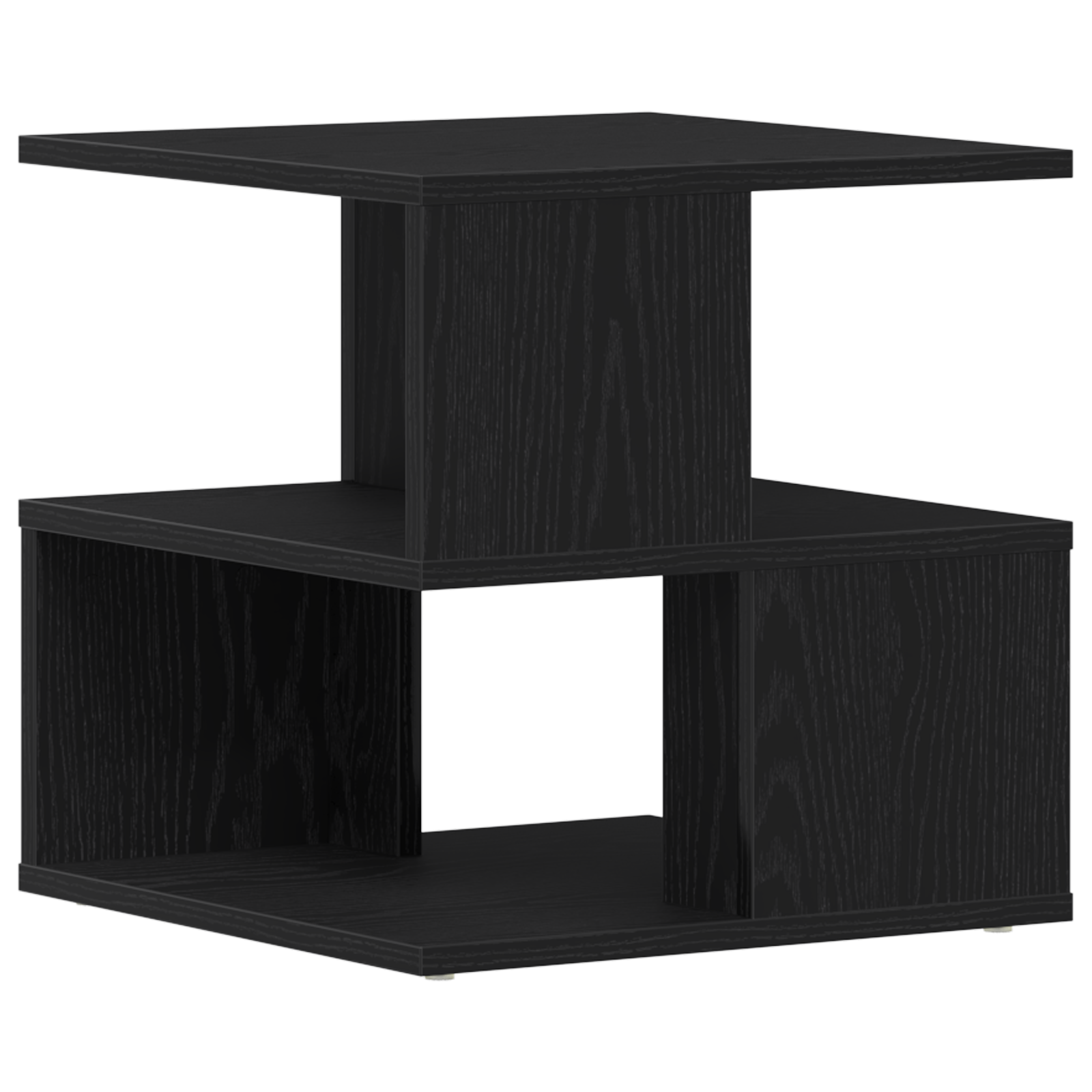 Side Table Black oak Solid Oak wood 40x40x40 cm Storage - Image 2