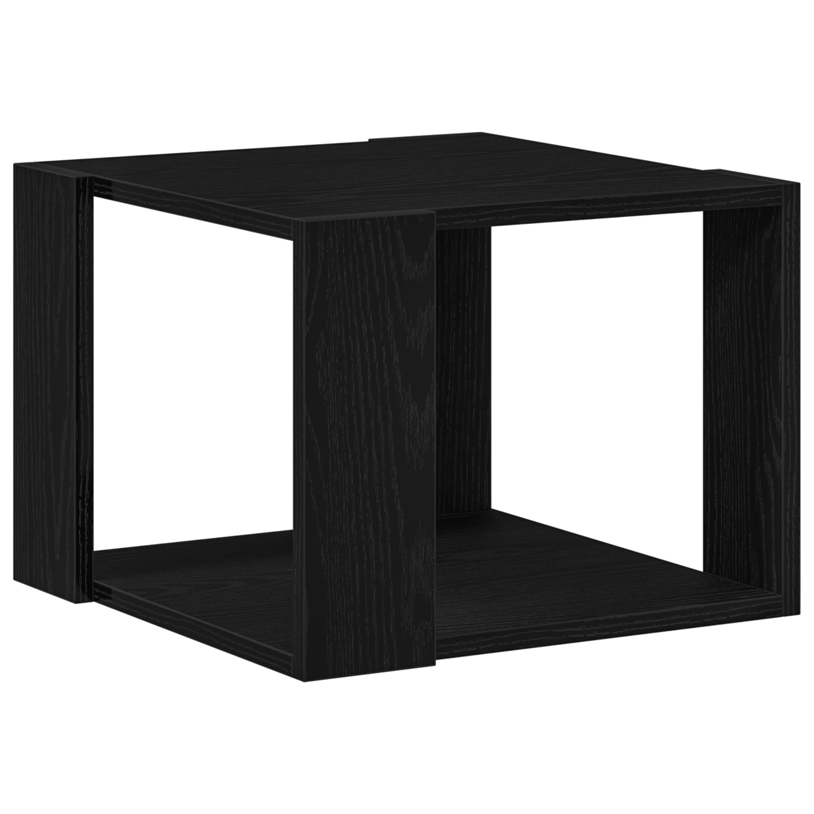 Coffee Table Black oak 40x40x30 cm Engineered wood - Image 2