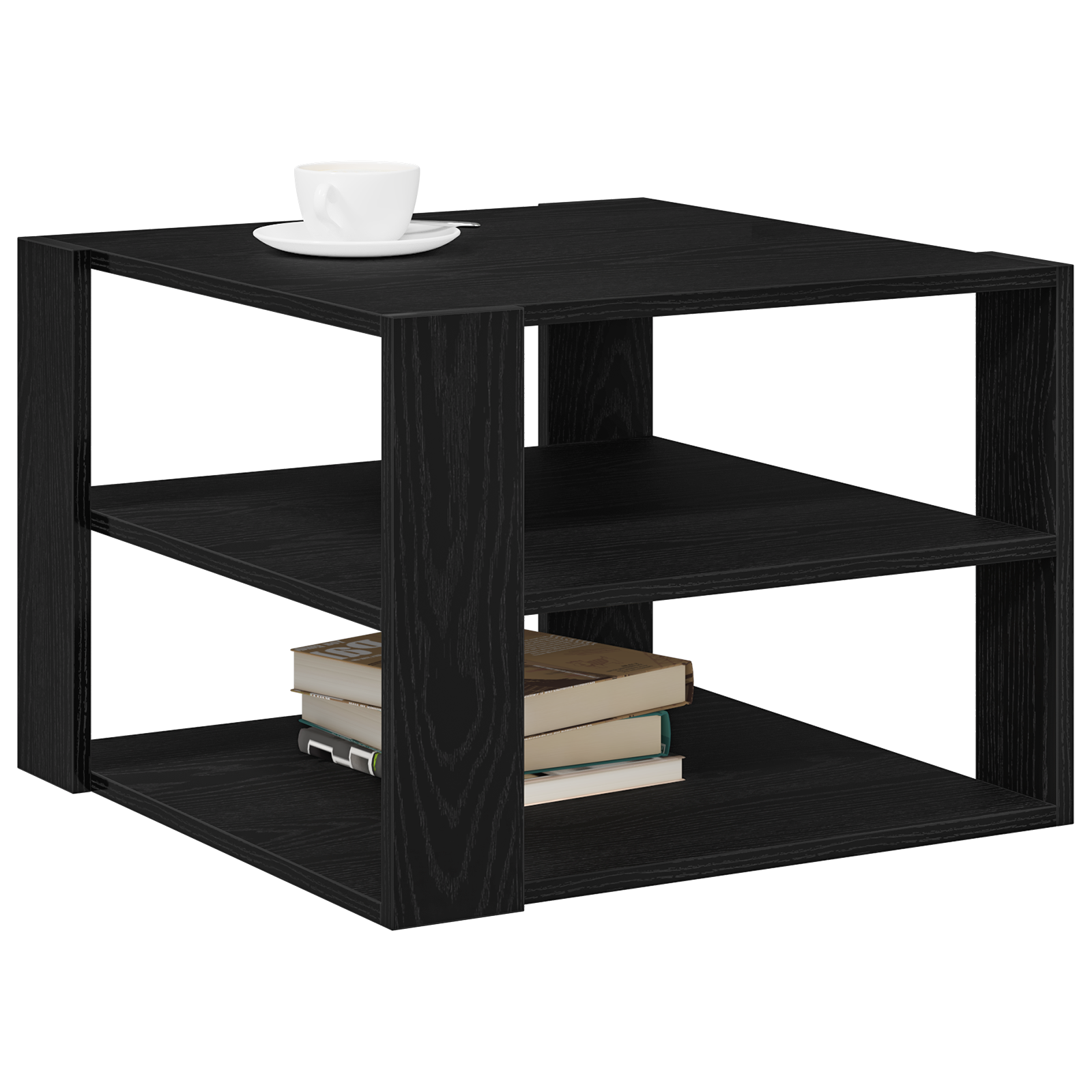 Thumbnail - vidaXL Couchtisch Schwarz Eiche 59,5x59,5x40 cm Holzwerkstoff