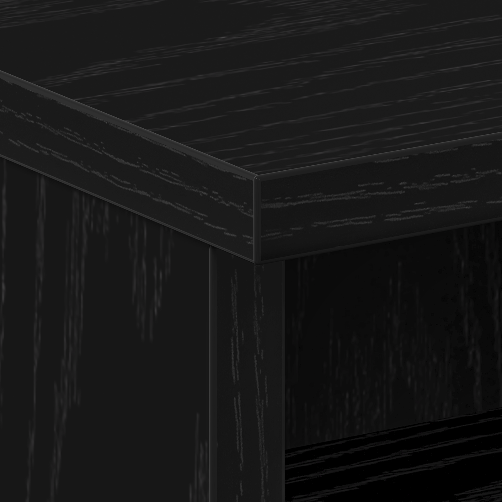 Black Oak Nightstand 15.7x15.7x19.7 inches Made of Engineered Wood - Image 9