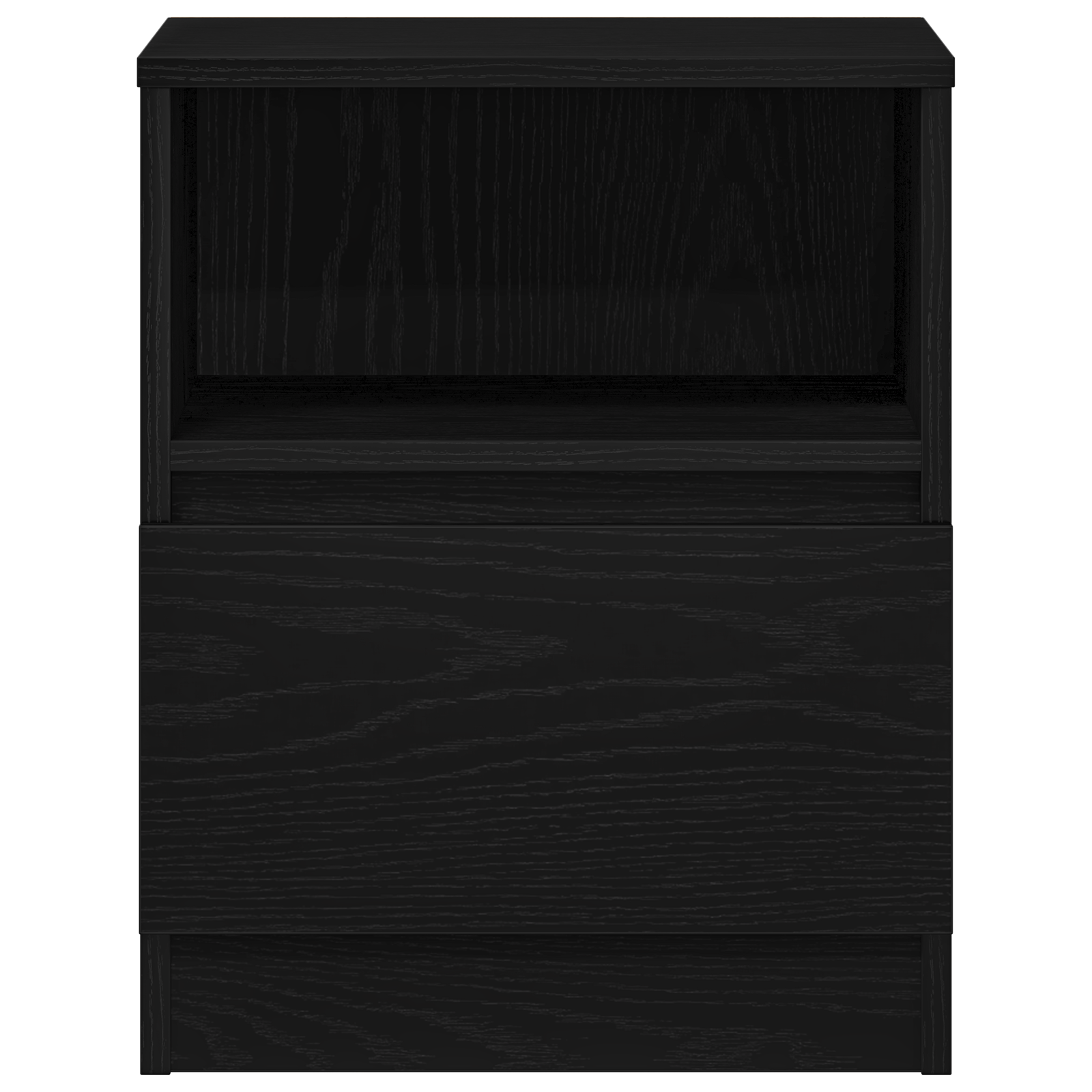 Black Oak Nightstand 15.7x15.7x19.7 inches Made of Engineered Wood - Image 6