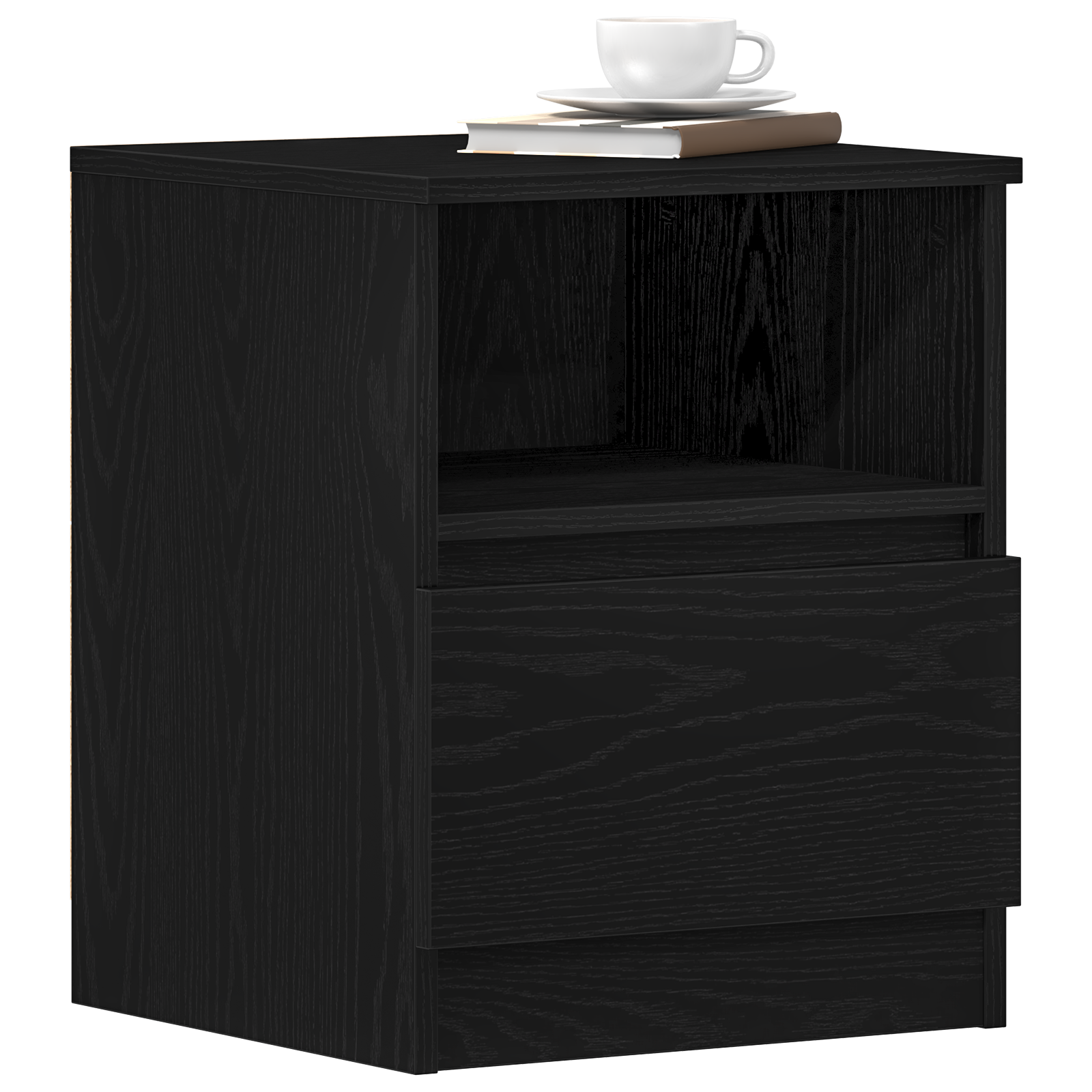 Nightstands 2-Pack Black Oak 40x40x50 cm Made of Engineered Wood - Image 3