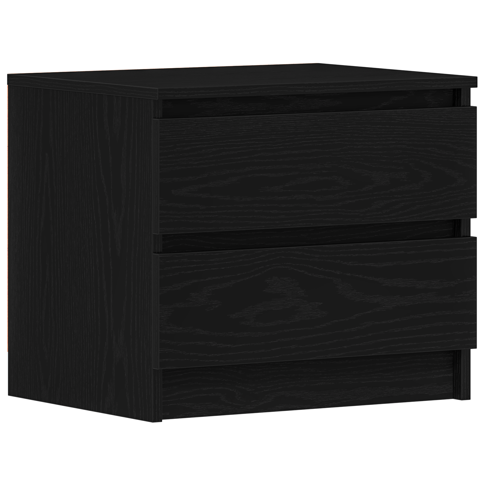 Nightstand Black Oak 50x40x43.5 cm Made of Engineered Wood - Image 2