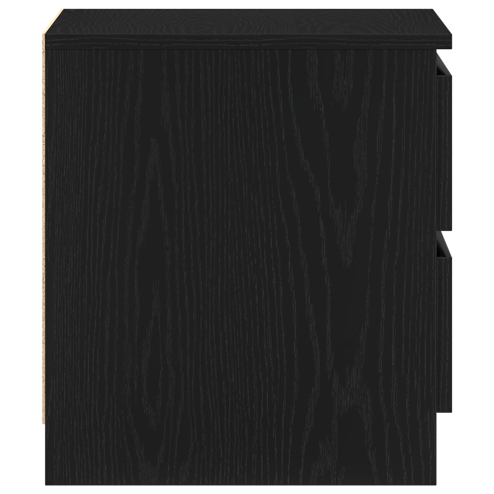 Nightstand Black Oak 50x40x43.5 cm Made of Engineered Wood - Image 7