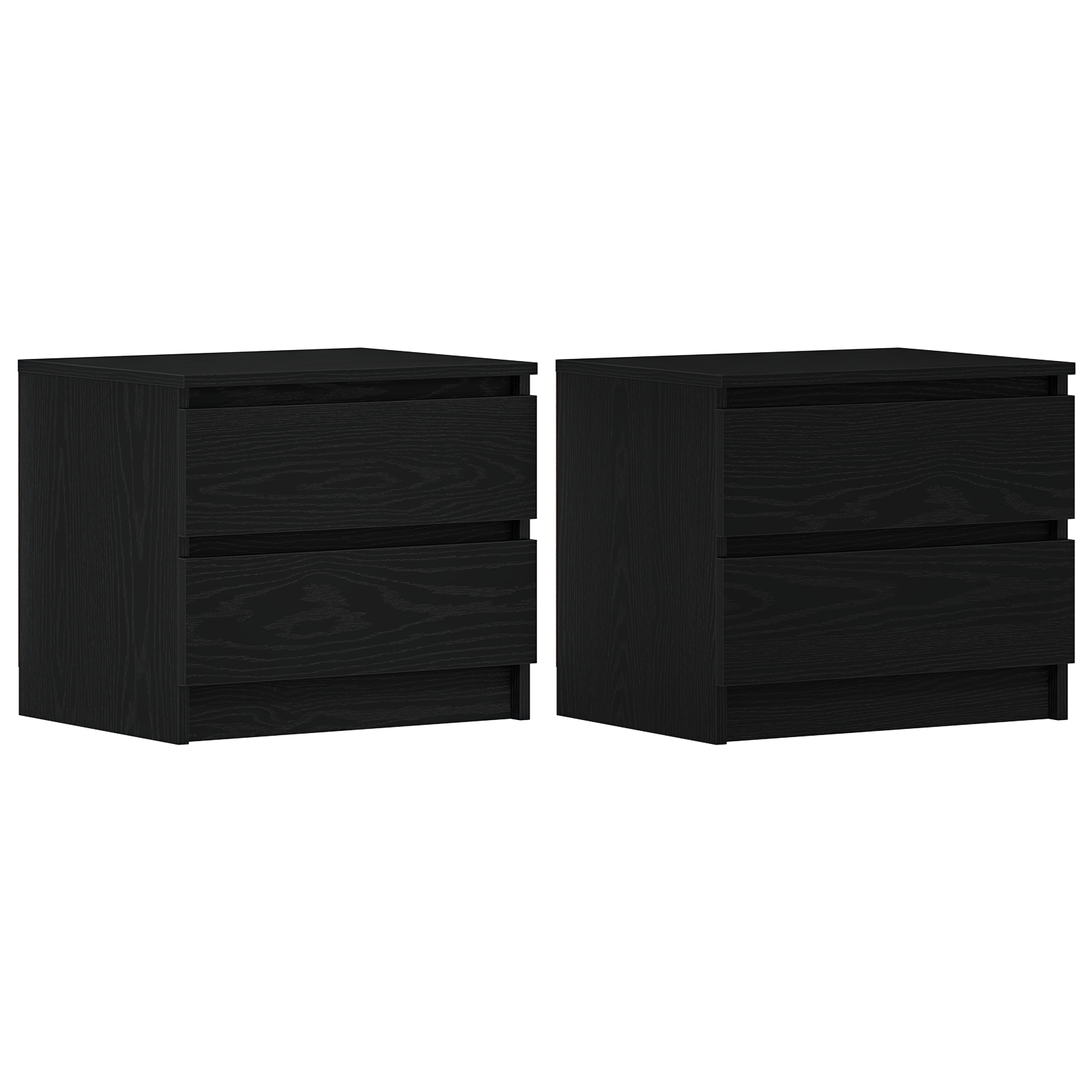 Nightstands 2 pack Black Oak 50x40x43.5 cm Made from Engineered Wood - Image 6