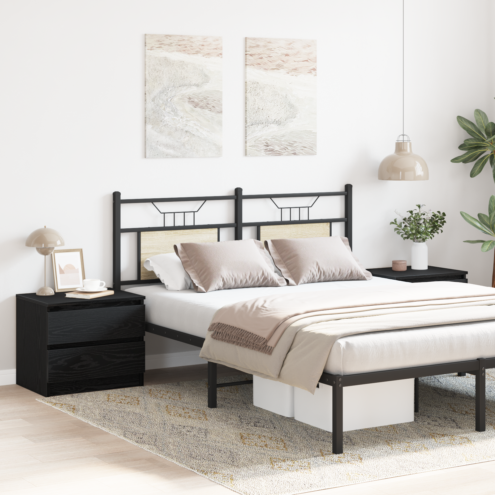 Nightstands 2 pack Black Oak 50x40x43.5 cm Made from Engineered Wood - Image 4