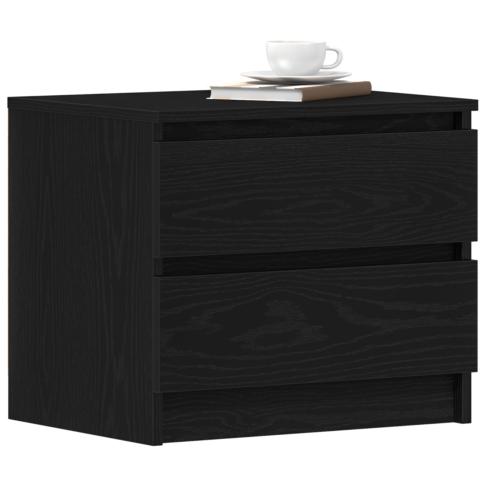 Nightstands 2 pack Black Oak 50x40x43.5 cm Made from Engineered Wood - Image 3