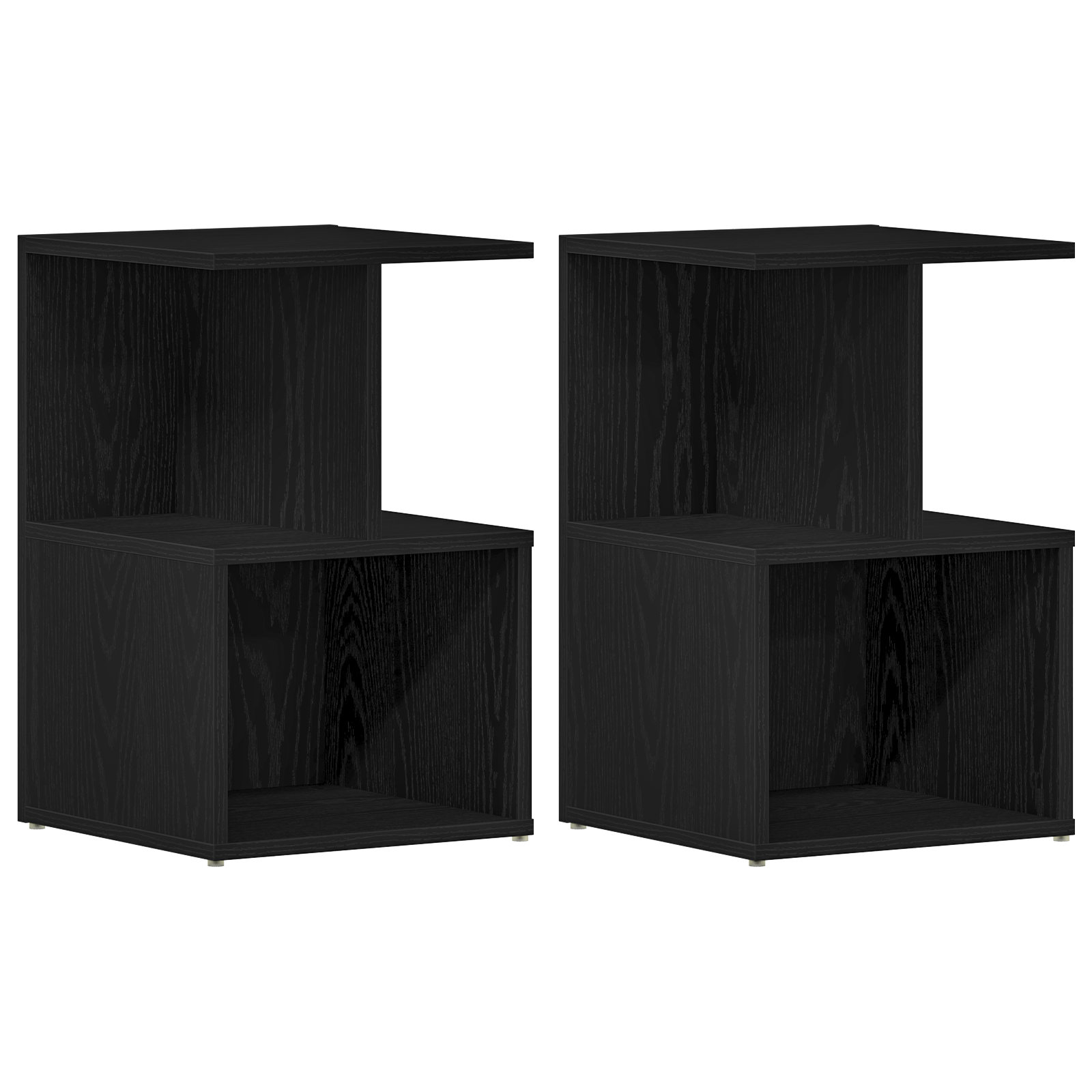 Nightstands 2 pcs Black Oak 35x35x55 cm Engineered Wood - Image 2