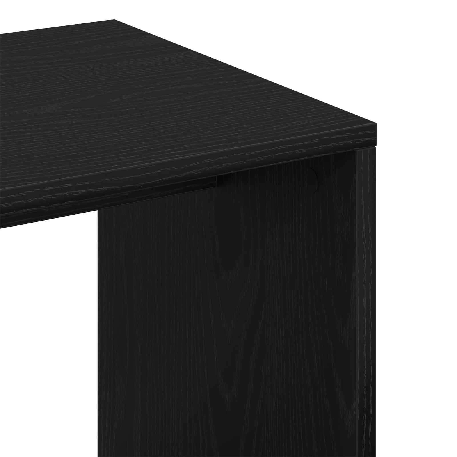 Side Table Black Oak 59x36x38 cm Engineered Wood - Image 8