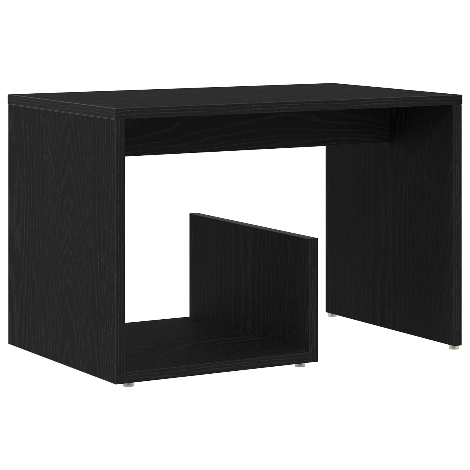 Side Table Black Oak 59x36x38 cm Engineered Wood - Image 5