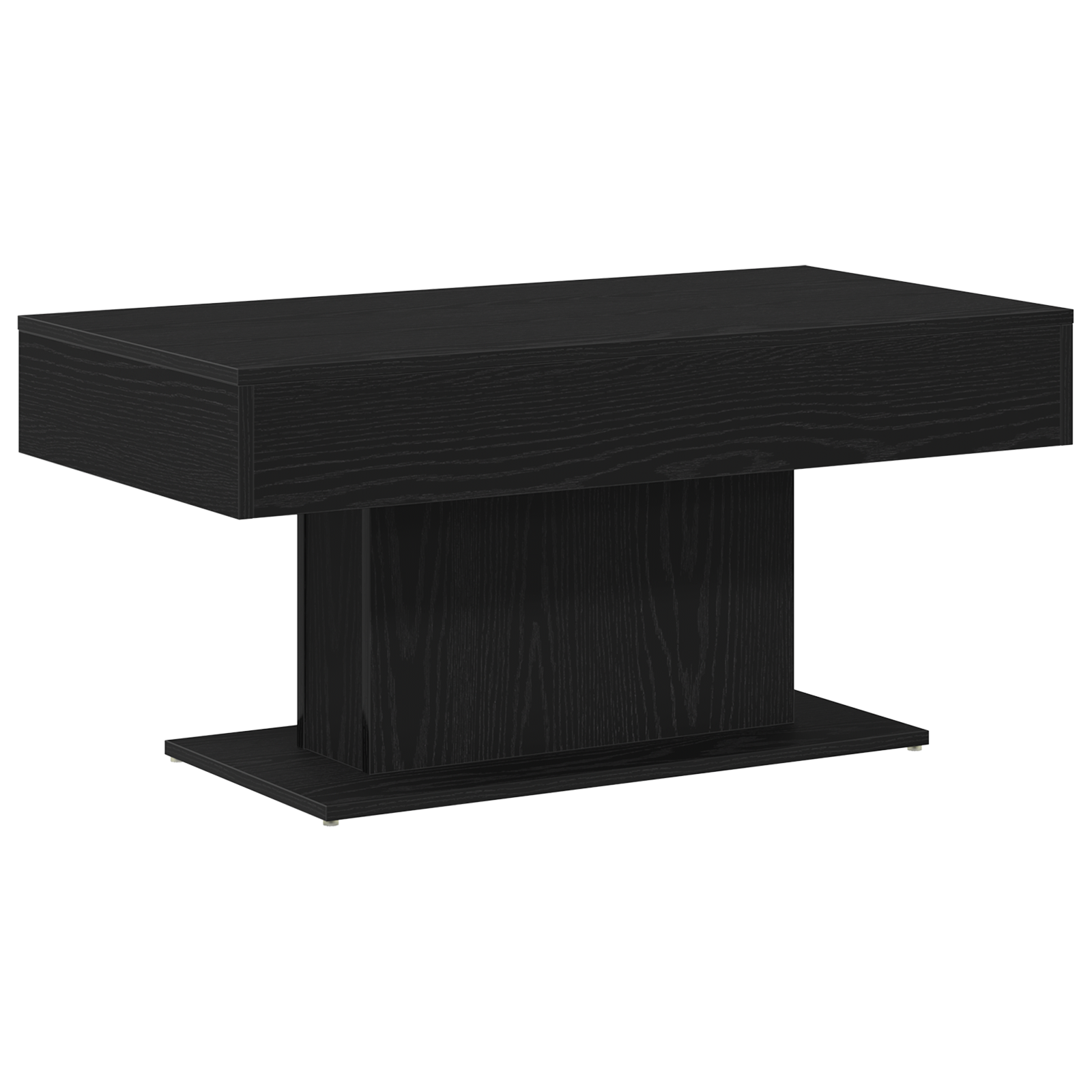 Black Oak Coffee Table - 96x50x45 cm, Made from Engineered Wood - Image 2