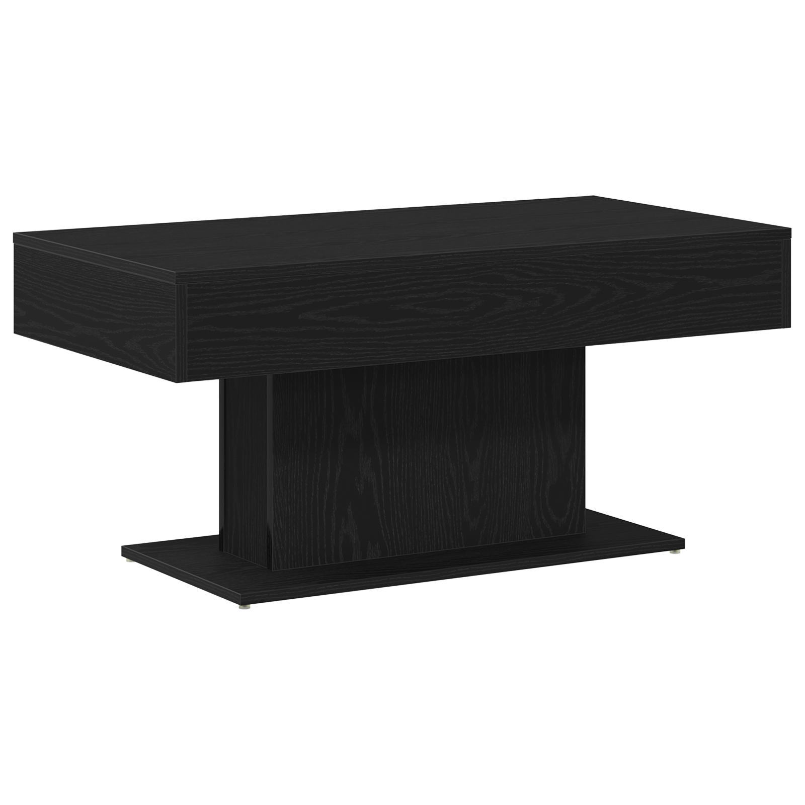 Black Oak Coffee Table - 96x50x45 cm, Made from Engineered Wood - Image 5