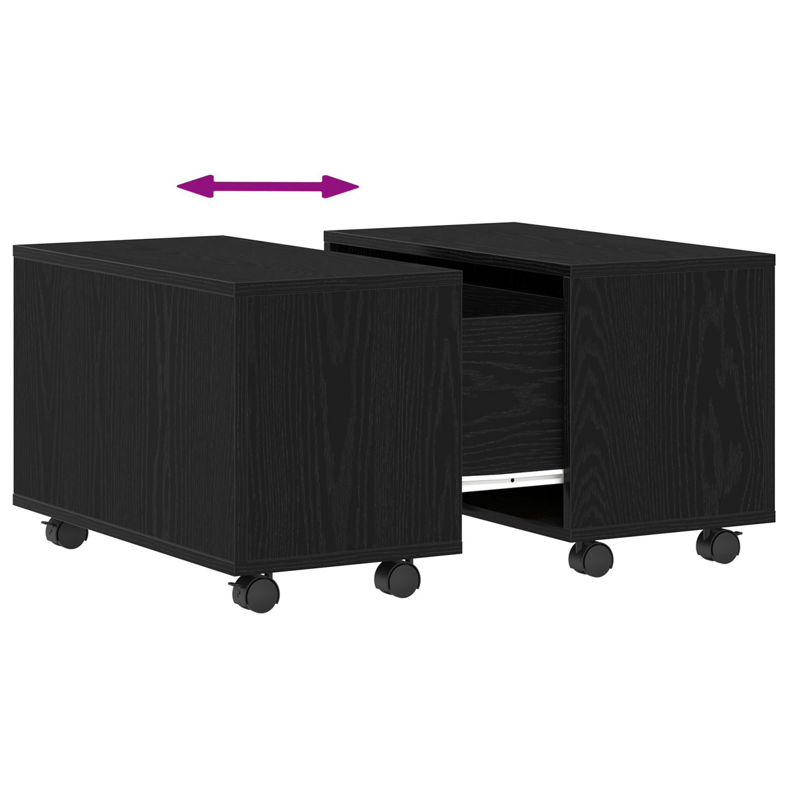 Coffee Table - Black Oak, 60x60x38 cm, Made of Engineered Wood - Image 10