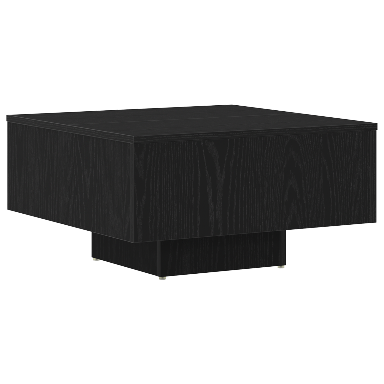Black Oak Coffee Table - 60x60x31.5 cm - Made with Engineered Wood - Image 2
