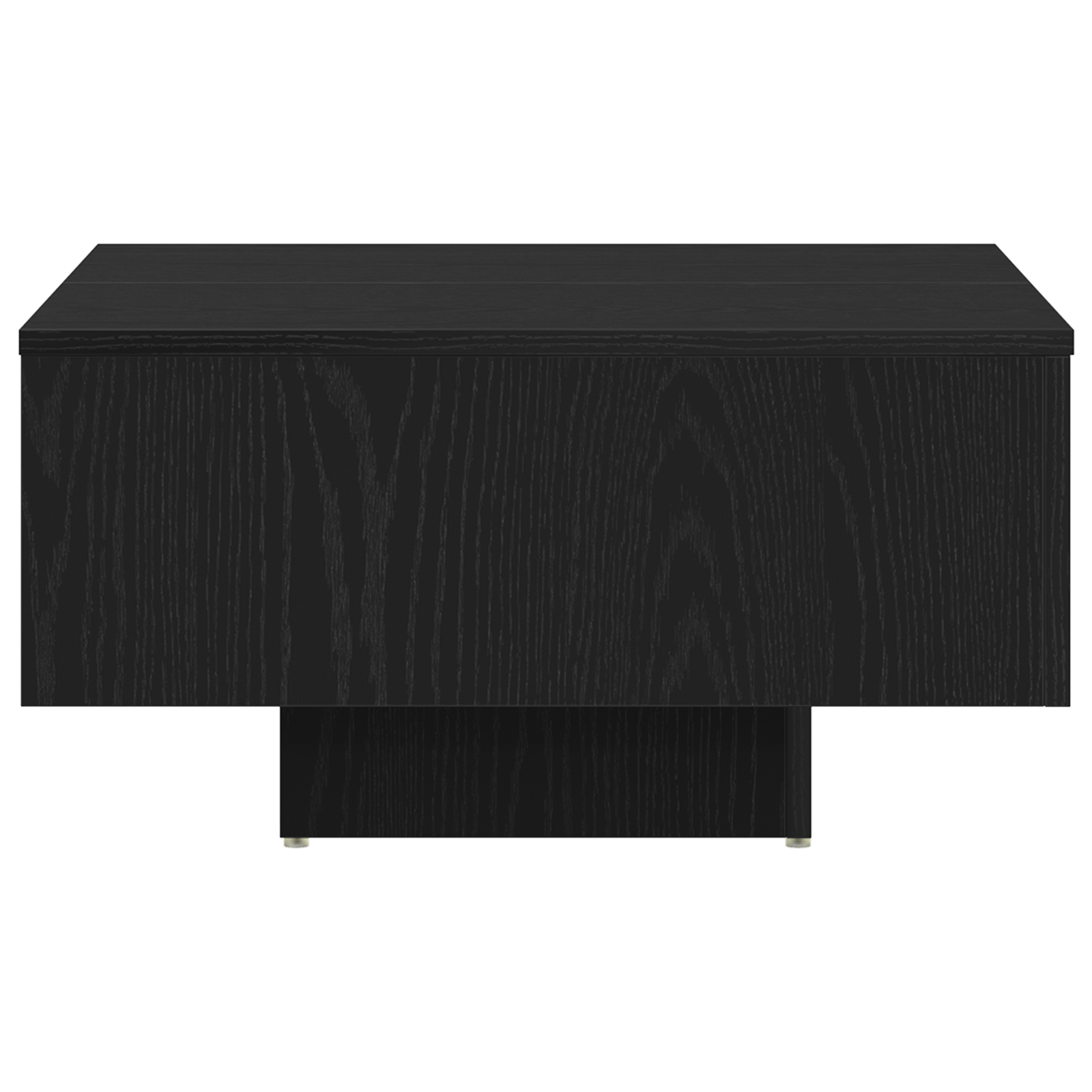 Black Oak Coffee Table - 60x60x31.5 cm - Made with Engineered Wood - Image 5