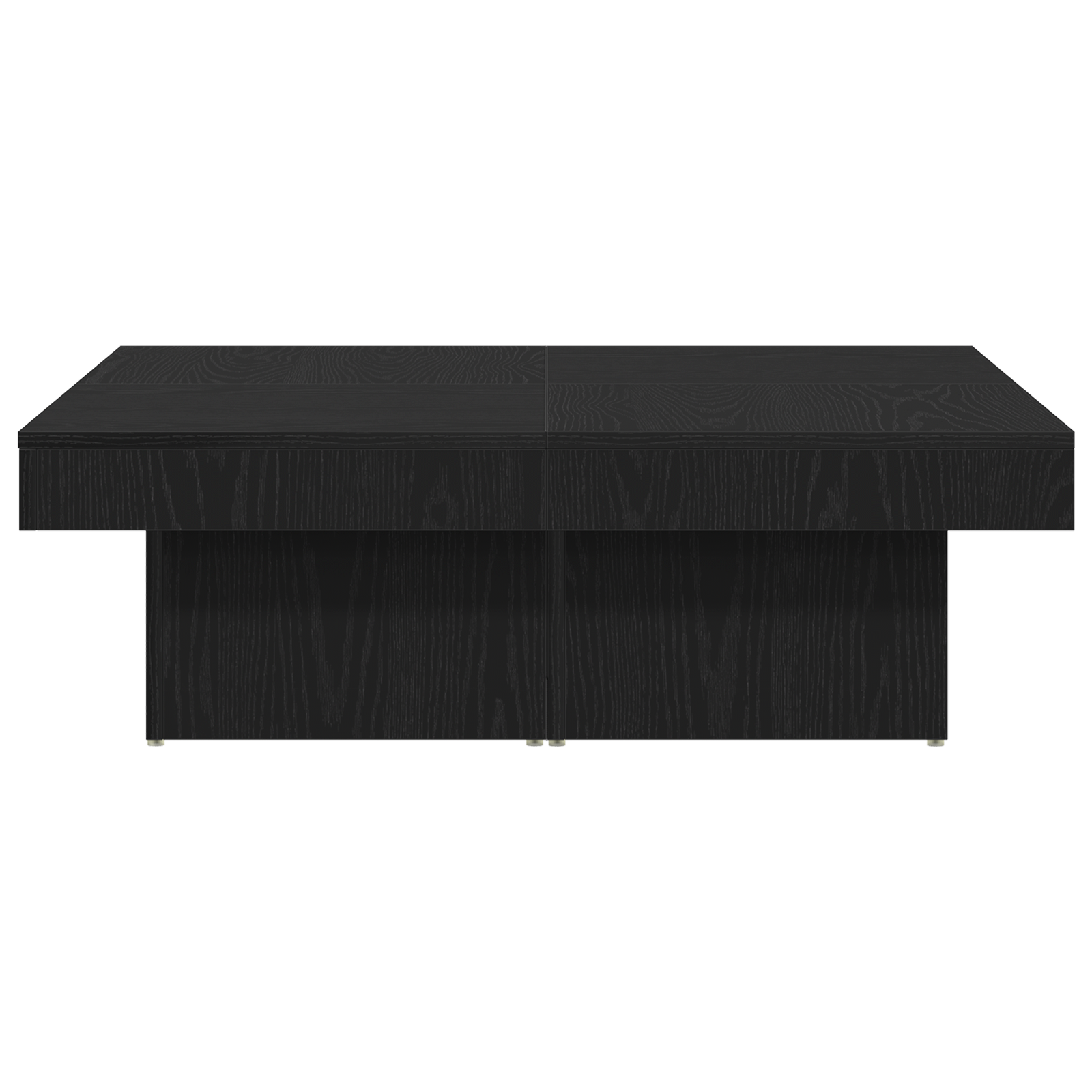 Black Oak Coffee Table 90x90x28 cm Made from Engineered Wood - Image 5