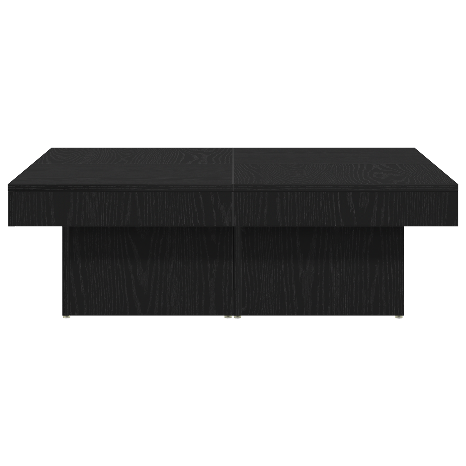 Black Oak Coffee Table 90x90x28 cm Made from Engineered Wood - Image 6