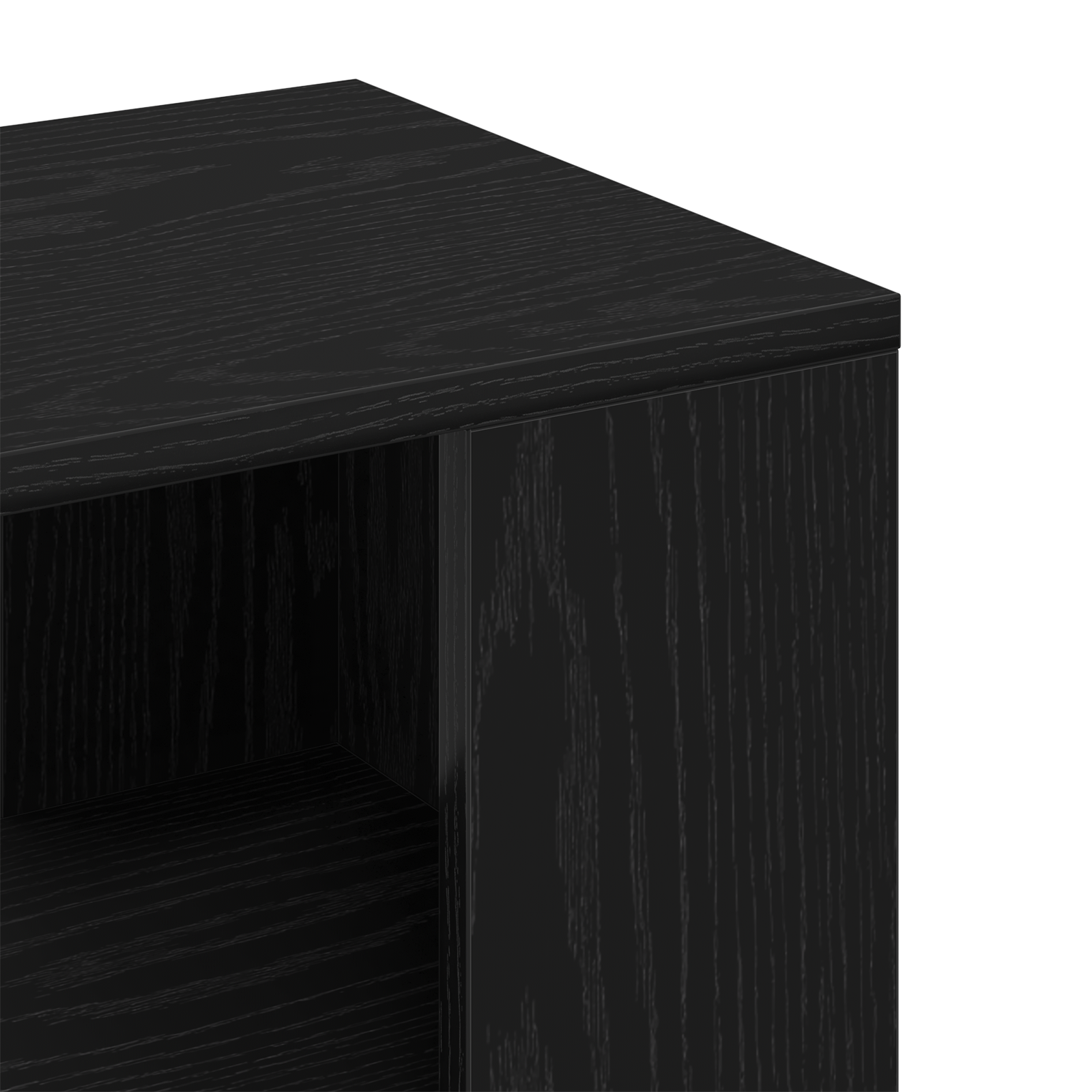 Side Table Black Oak 36x30x56 cm Engineered Wood - Image 8