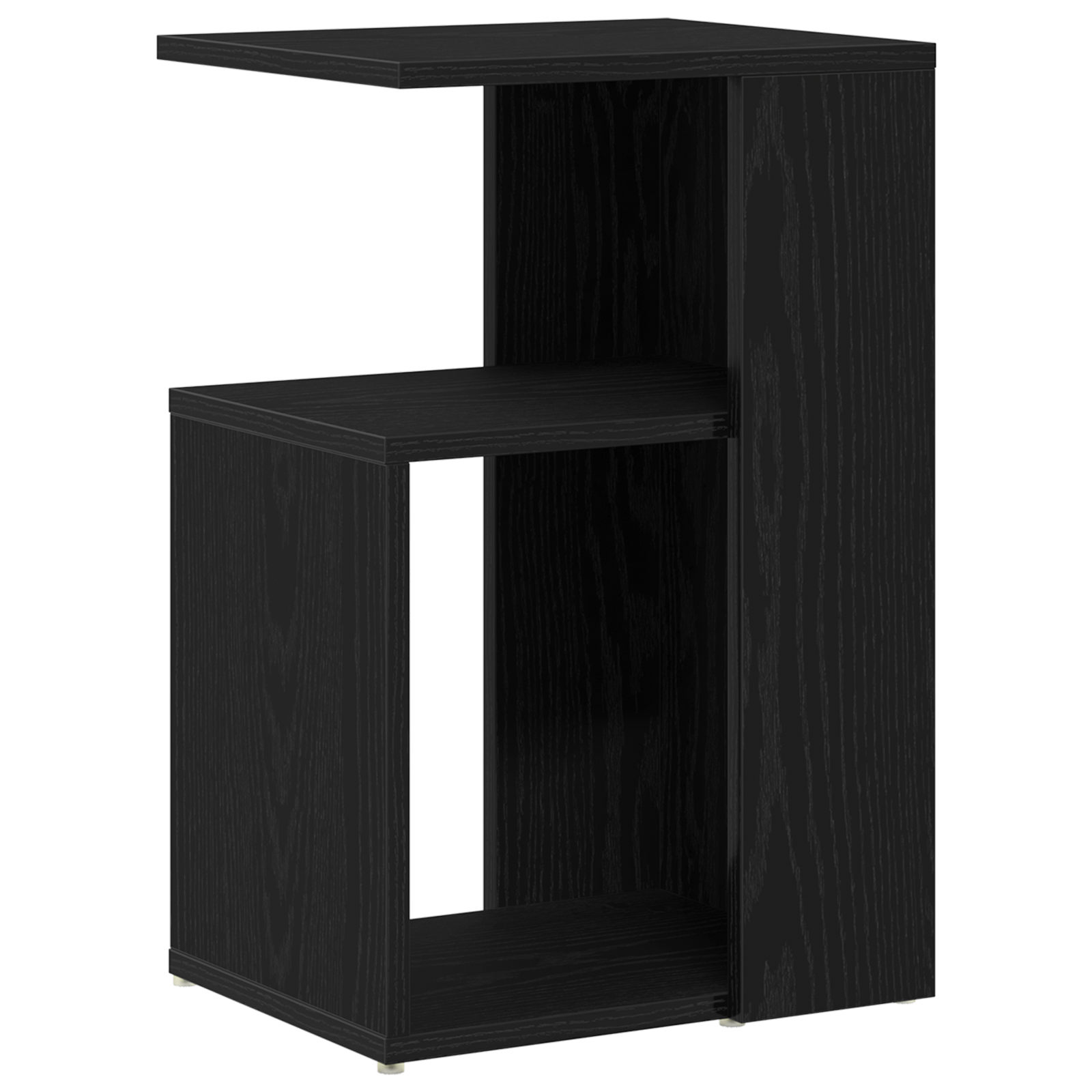 Side Table Black Oak 36x30x56 cm Engineered Wood - Image 2