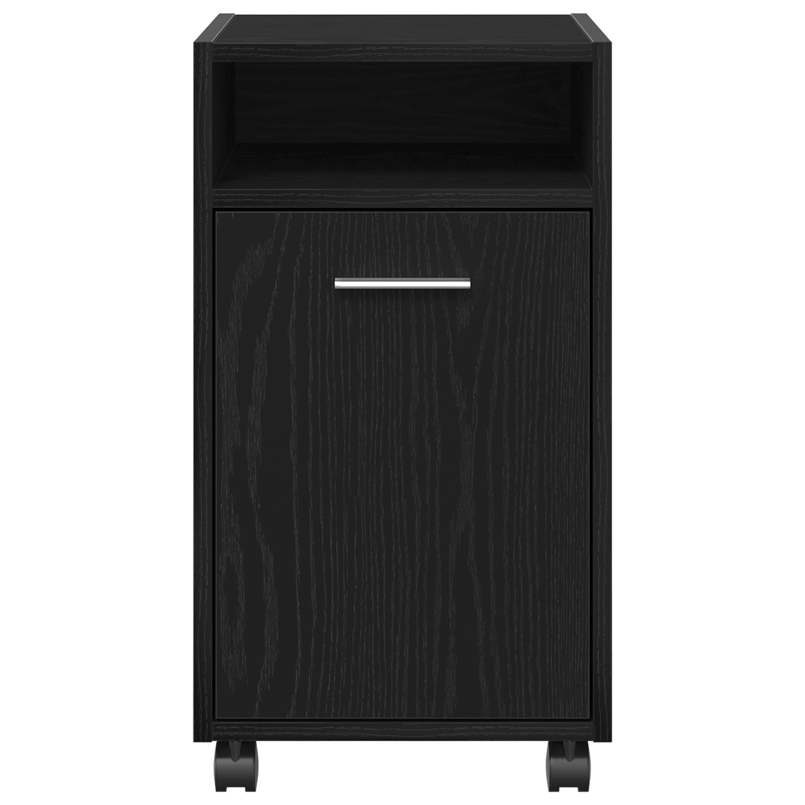 Side Cabinet on Wheels - Black Oak, 33x38x60 cm, Made of Engineered Wood - Image 5