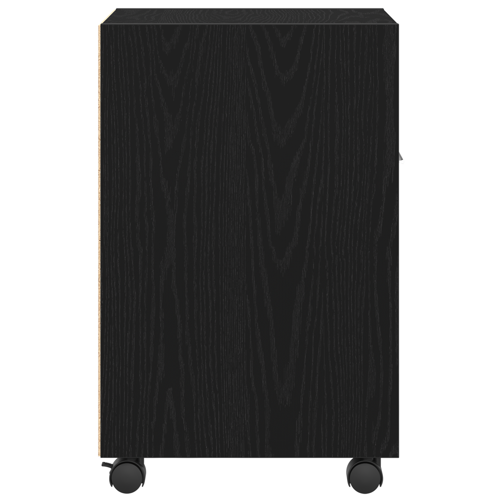 Side Cabinet on Wheels - Black Oak, 33x38x60 cm, Made of Engineered Wood - Image 6