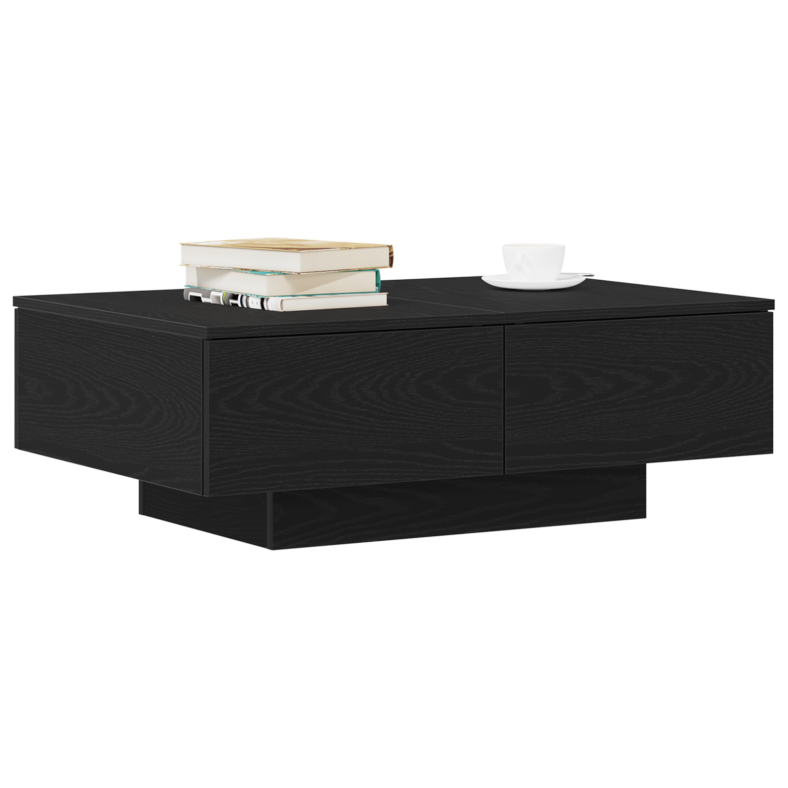 Black Oak Coffee Table - 90x60x31 cm, Made from Engineered Wood - Image 3