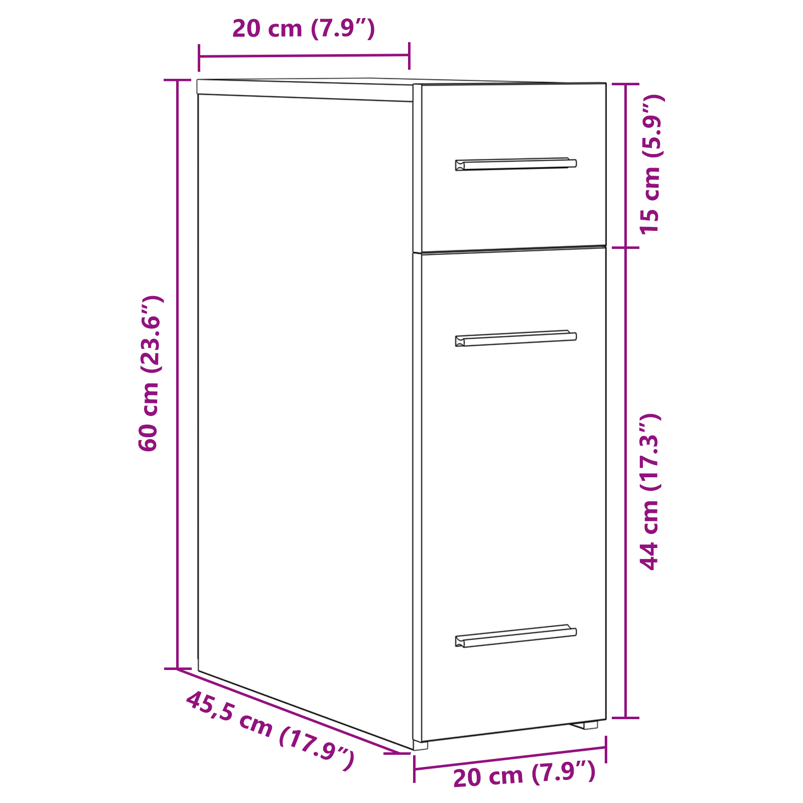 Apothecary Cabinet Artisan Oak 20x45.5x60 cm Engineered Wood - Image 11