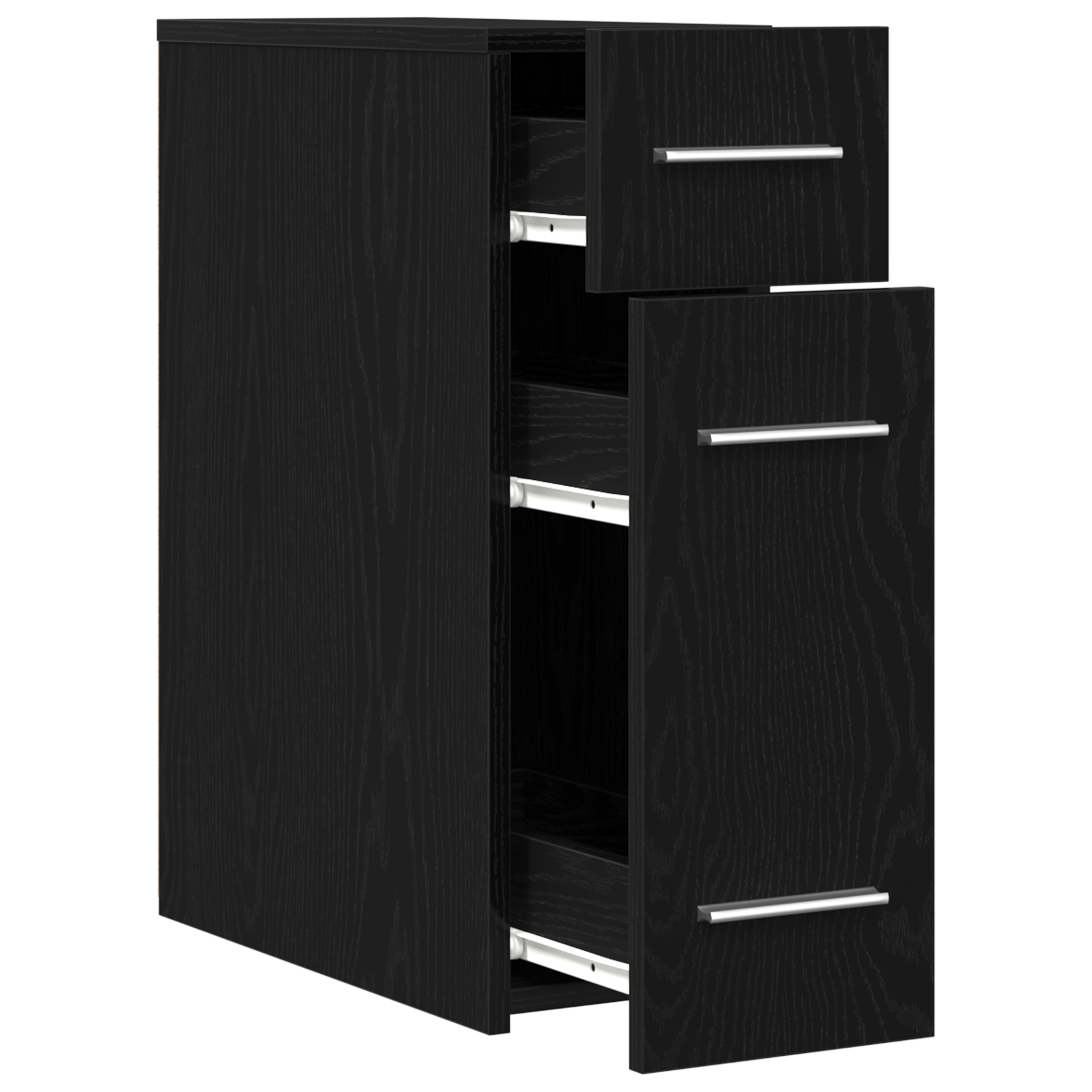 Apothecary Cabinet Black Oak 20x45.5x60 cm Engineered Wood - Image 6