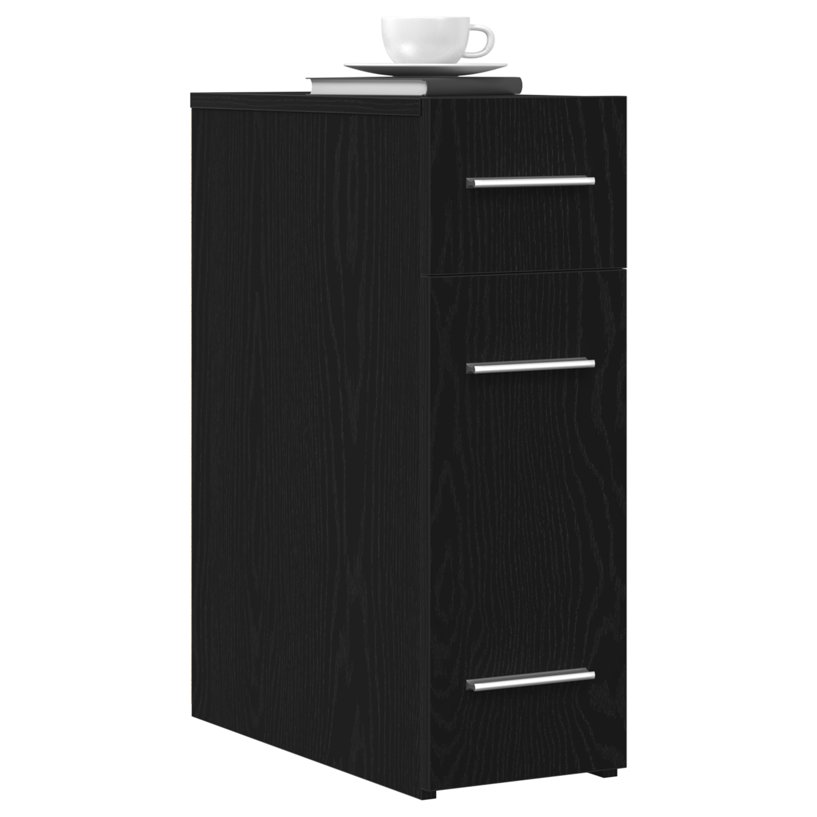 Apothecary Cabinet Black Oak 20x45.5x60 cm Engineered Wood - Image 3