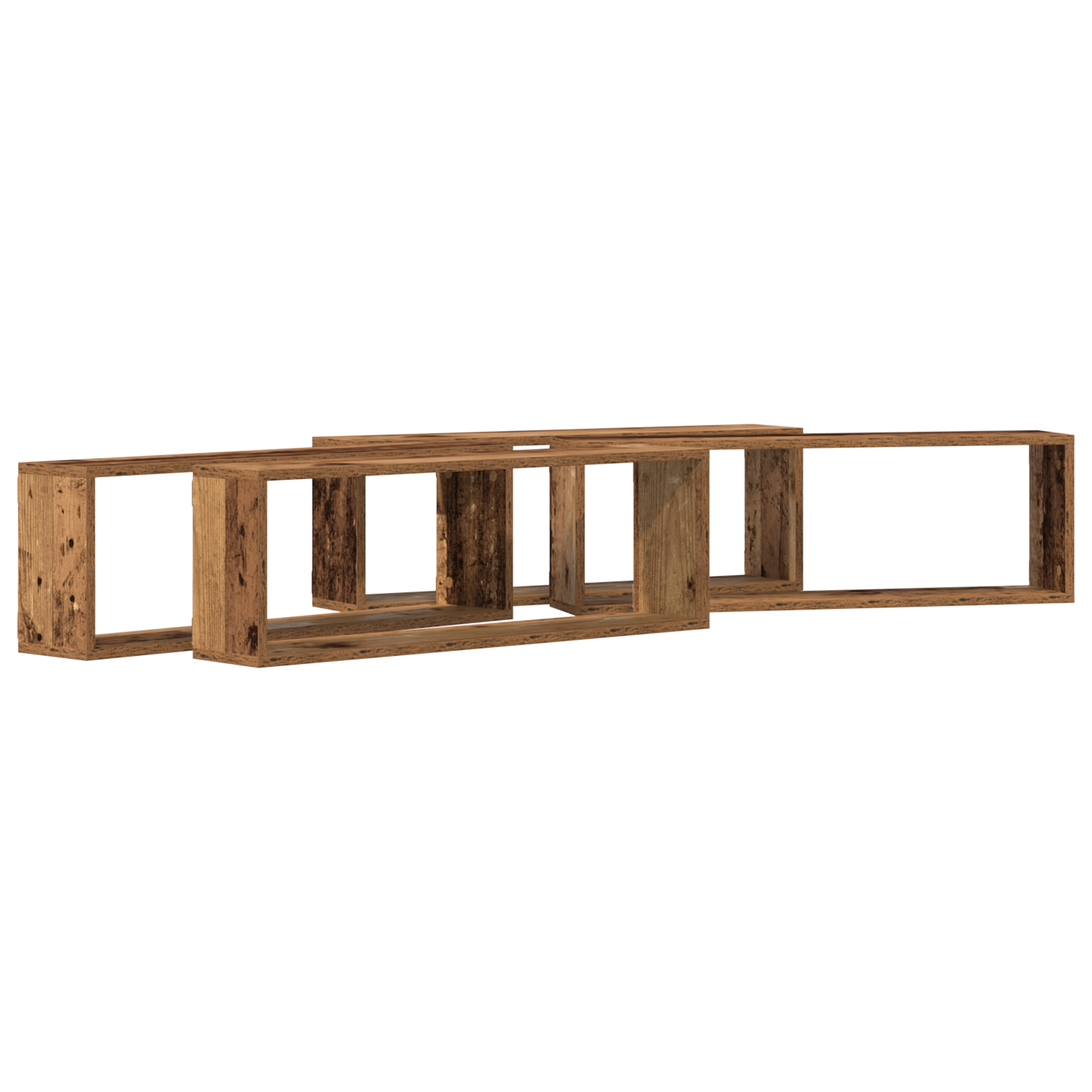 Wall Shelves Set of 4, Vintage Style, 80x15x26 cm, Made of Engineered Wood - Image 2