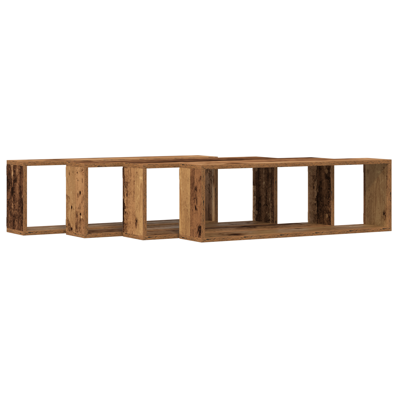 Wall Shelves Set of 4, Vintage Style, 80x15x26 cm, Made of Engineered Wood - Image 5