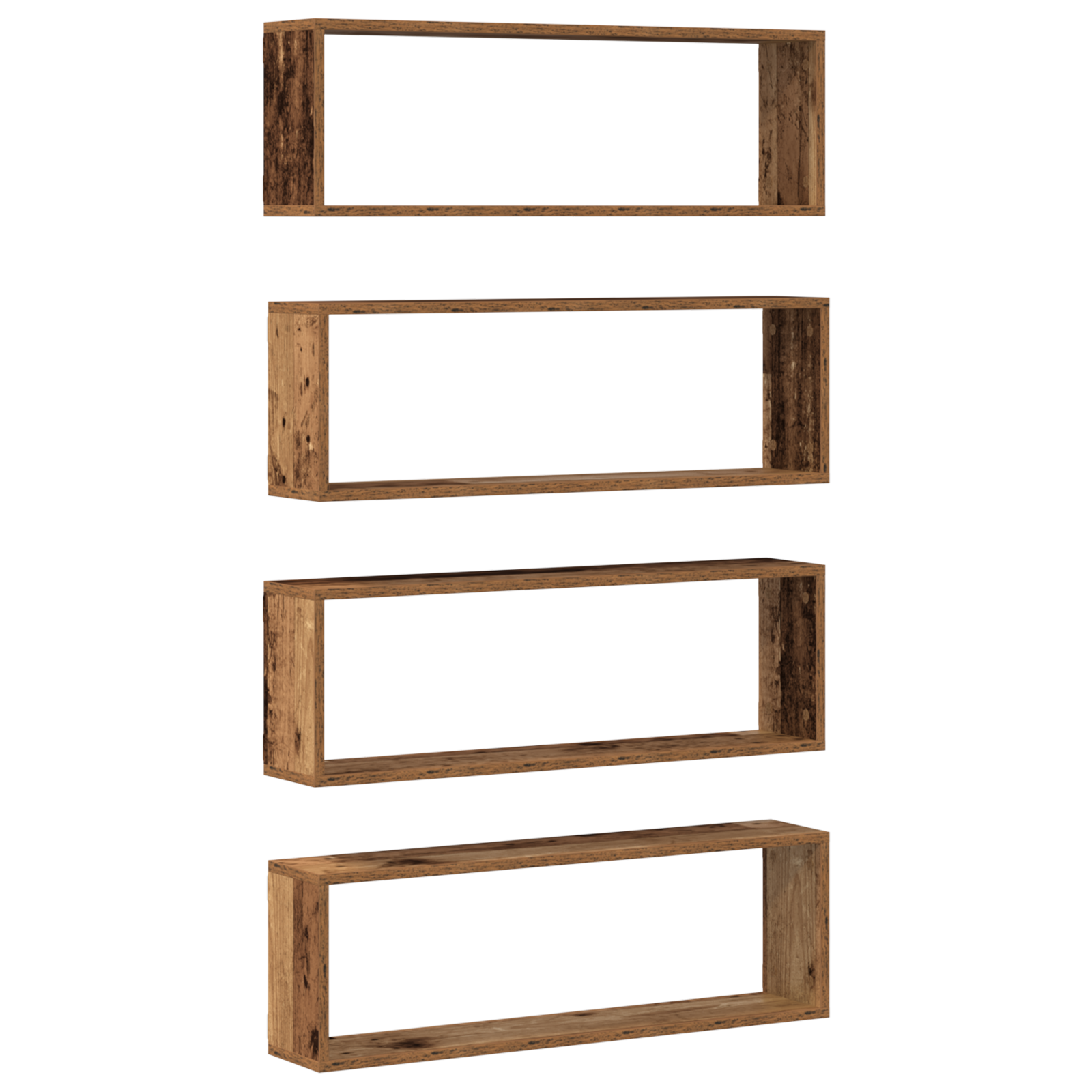 Wall Shelves Set of 4, Vintage Style, 80x15x26 cm, Made of Engineered Wood - Image 6