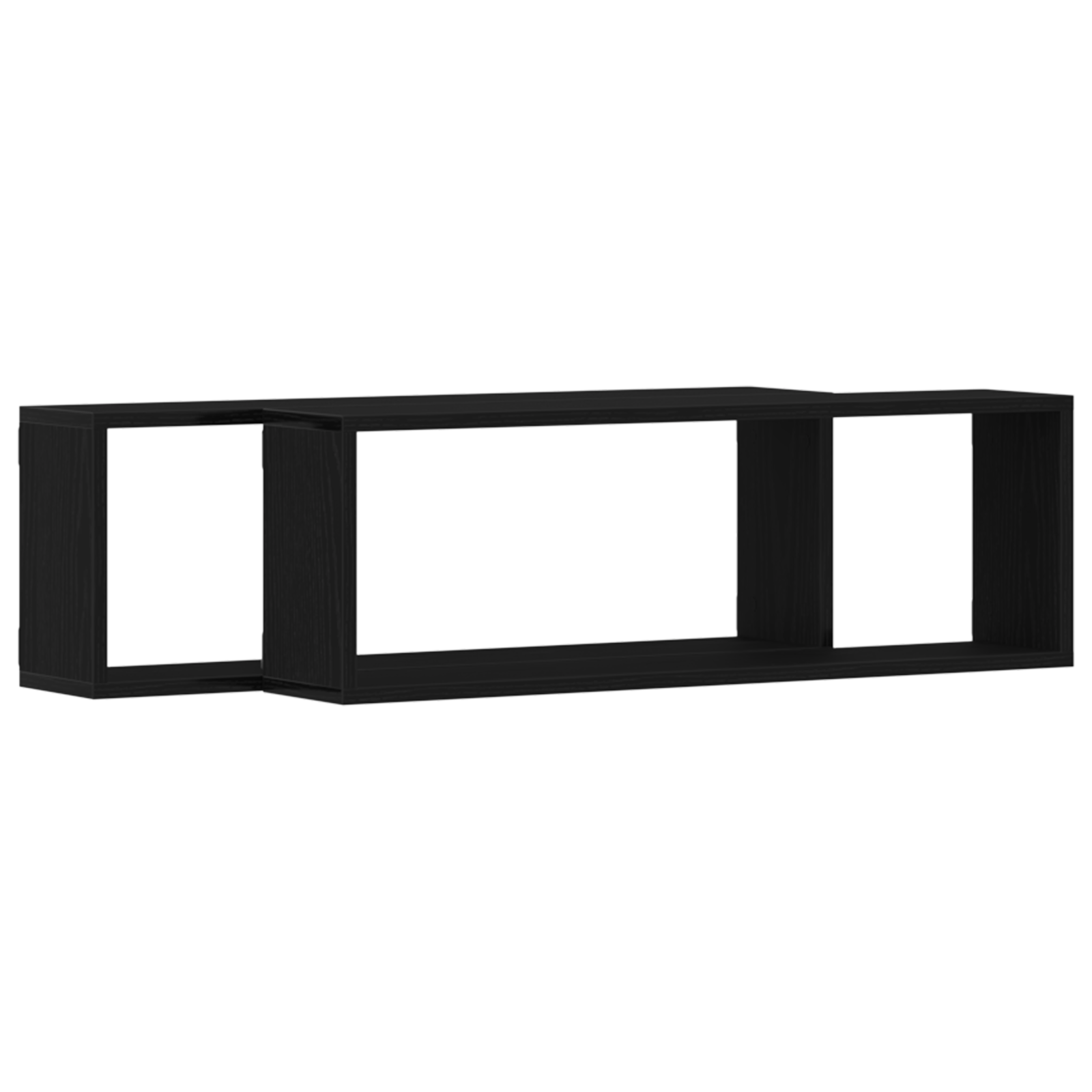 Wall Shelves - Set of 2, Black Oak, 80x15x26 cm, Made from Engineered Wood - Image 5