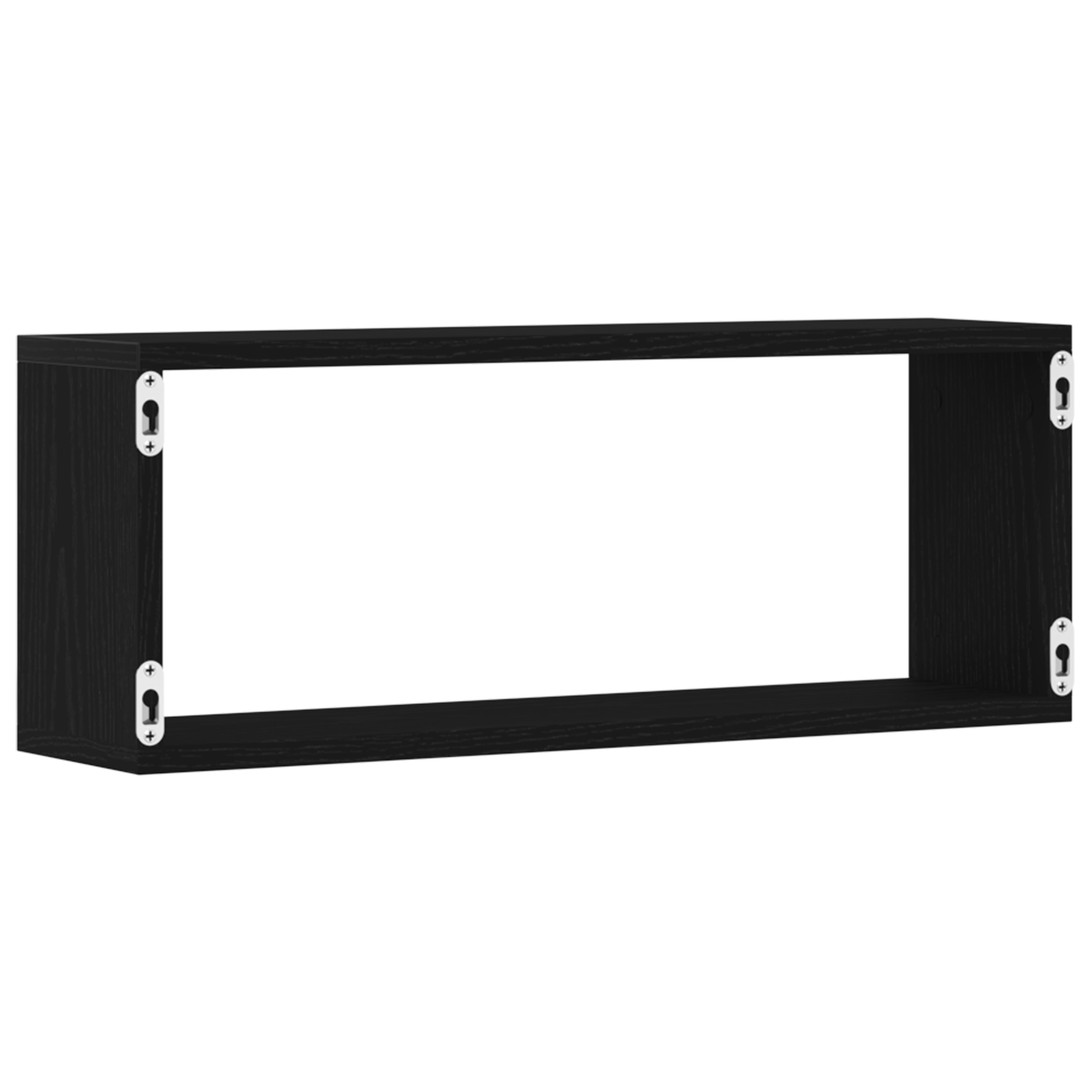 Wall Shelves Set of 4 - Black Oak - 60x15x23 cm - Made from Engineered Wood - Image 7