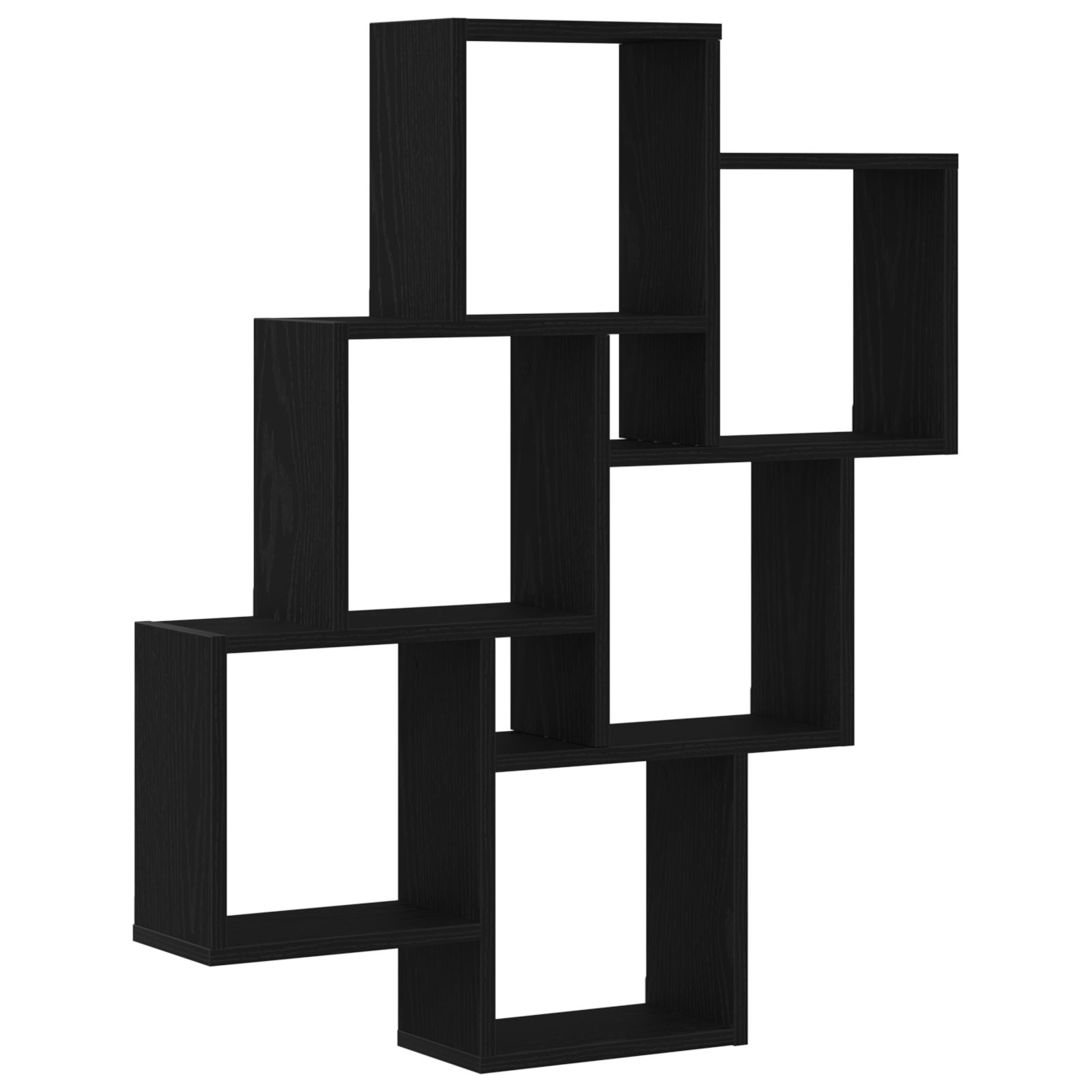 Thumbnail - vidaXL Wandregal Schwarz Eiche 78x15x92 cm Holzwerkstoff