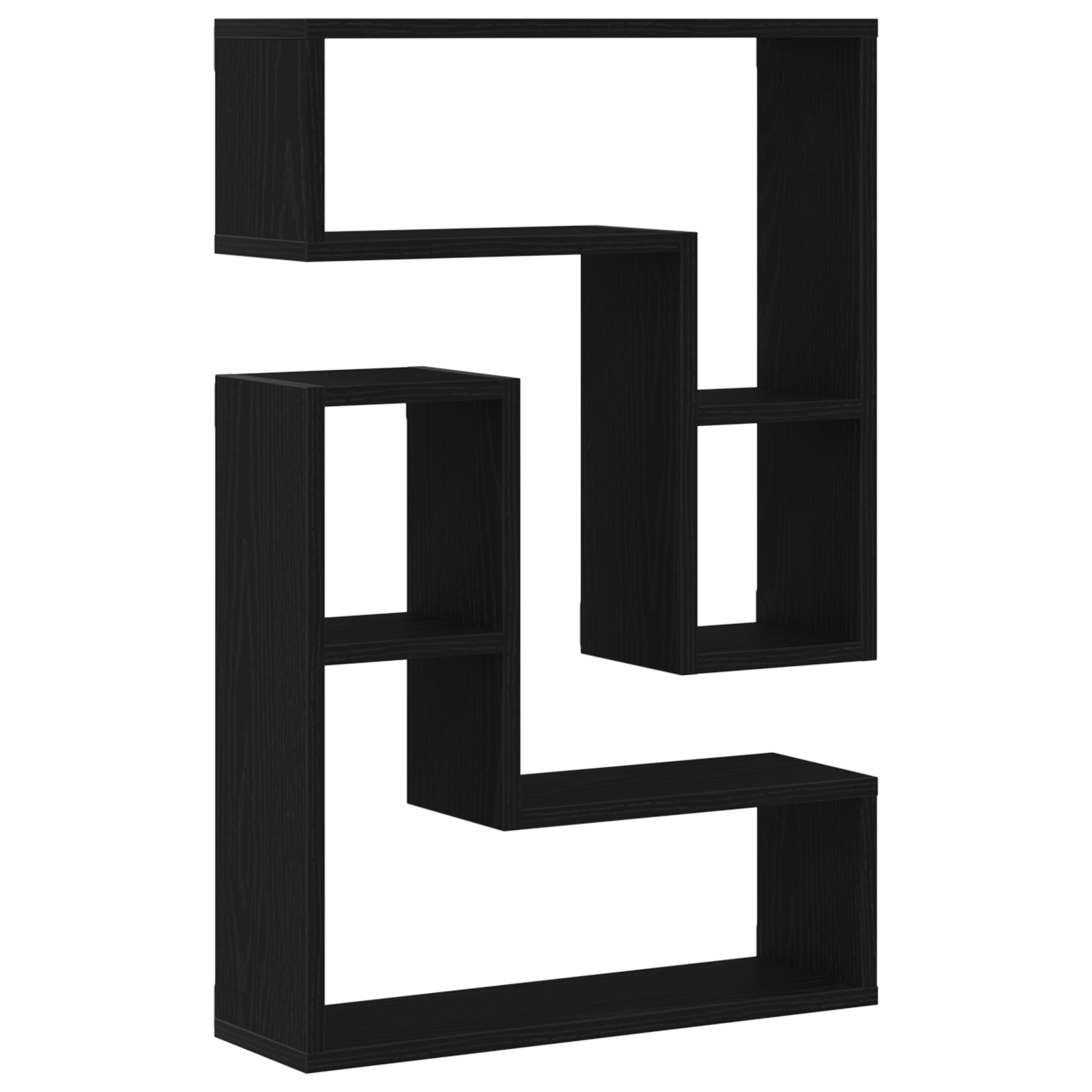 Wall Shelves 2 Pack Black Oak 50x15x85 cm Made from Engineered Wood - Image 2