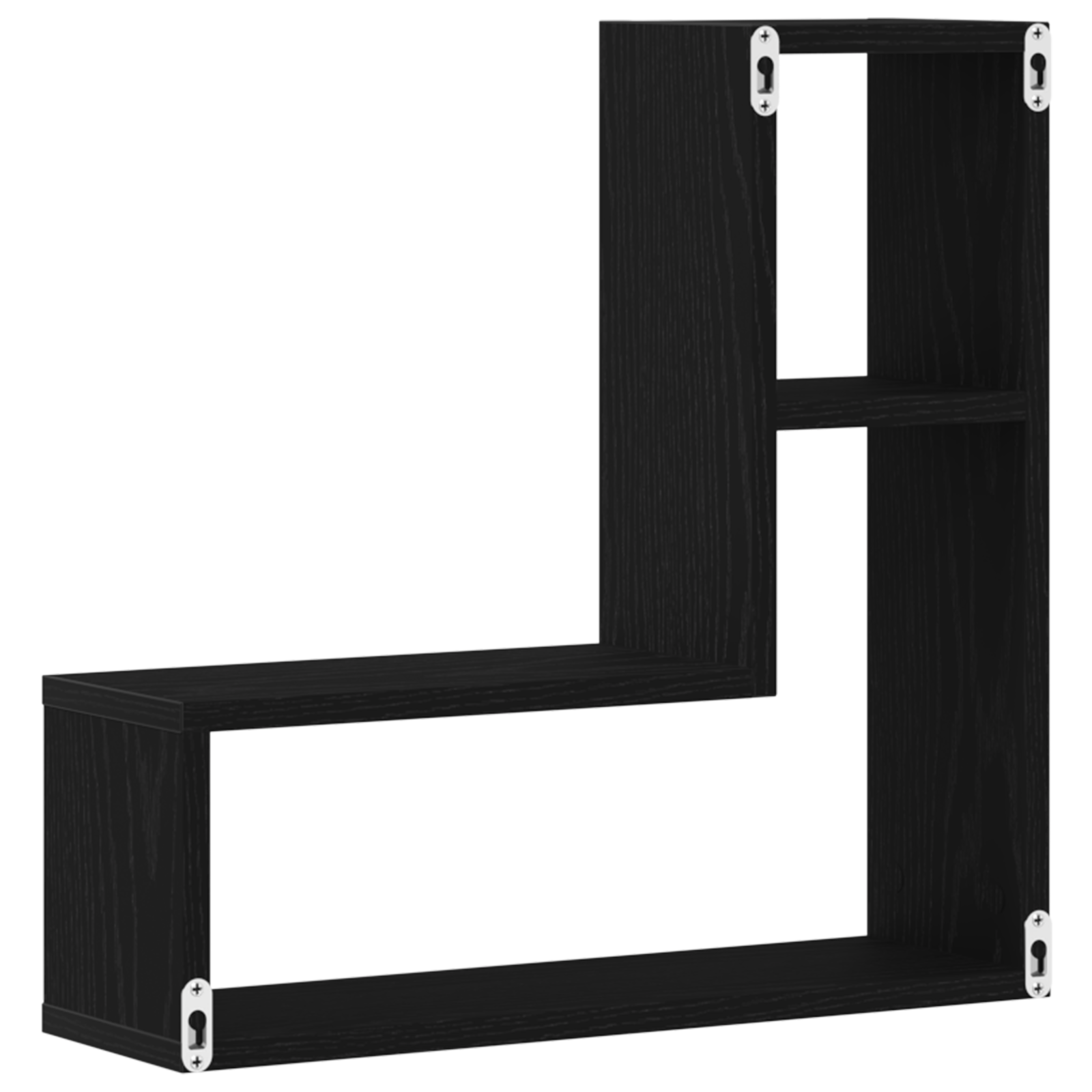 Wall Shelves 2 Pack Black Oak 50x15x85 cm Made from Engineered Wood - Image 5