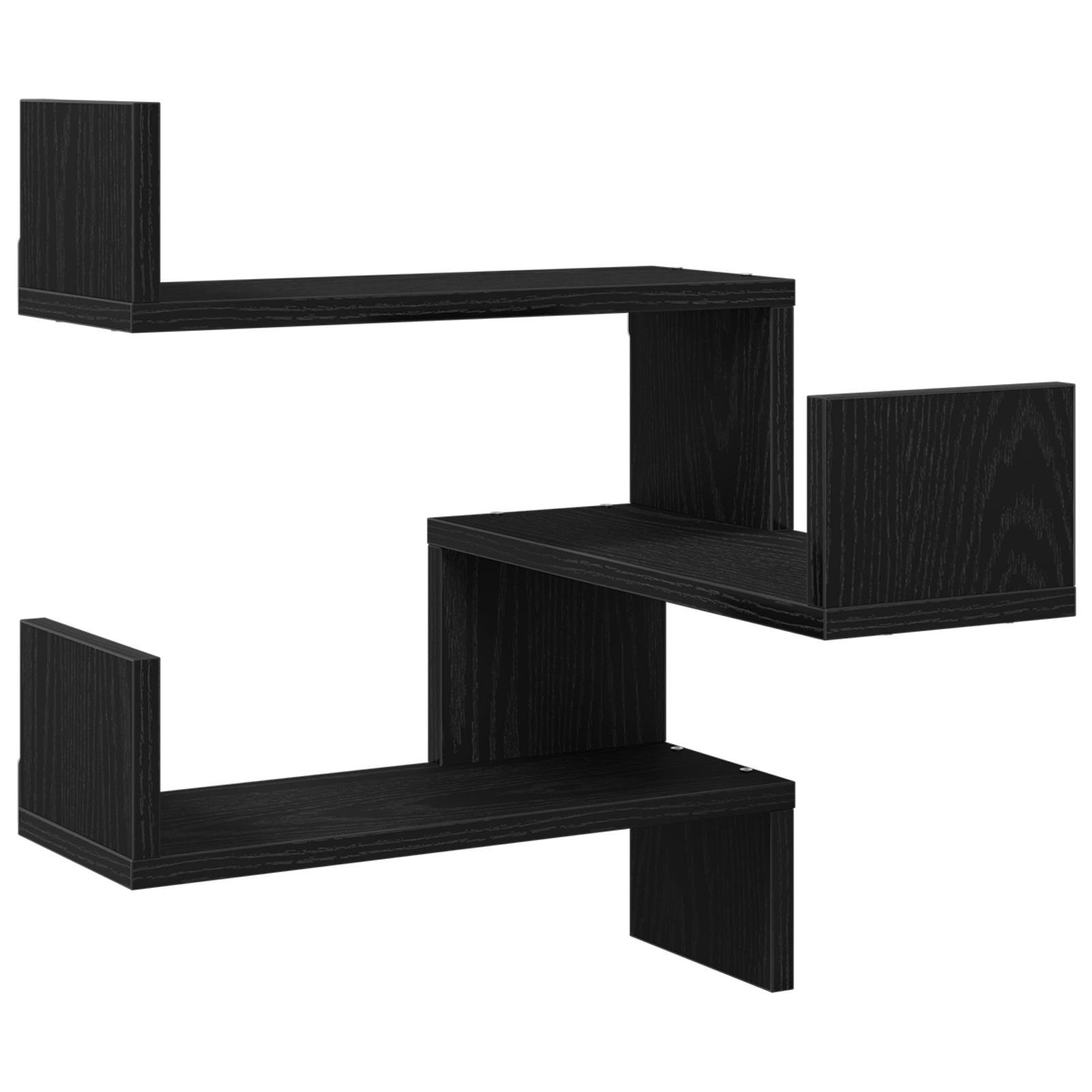Wall Shelves 2 pcs Black Oak 40x40x49.5 cm Engineered Wood - Image 4