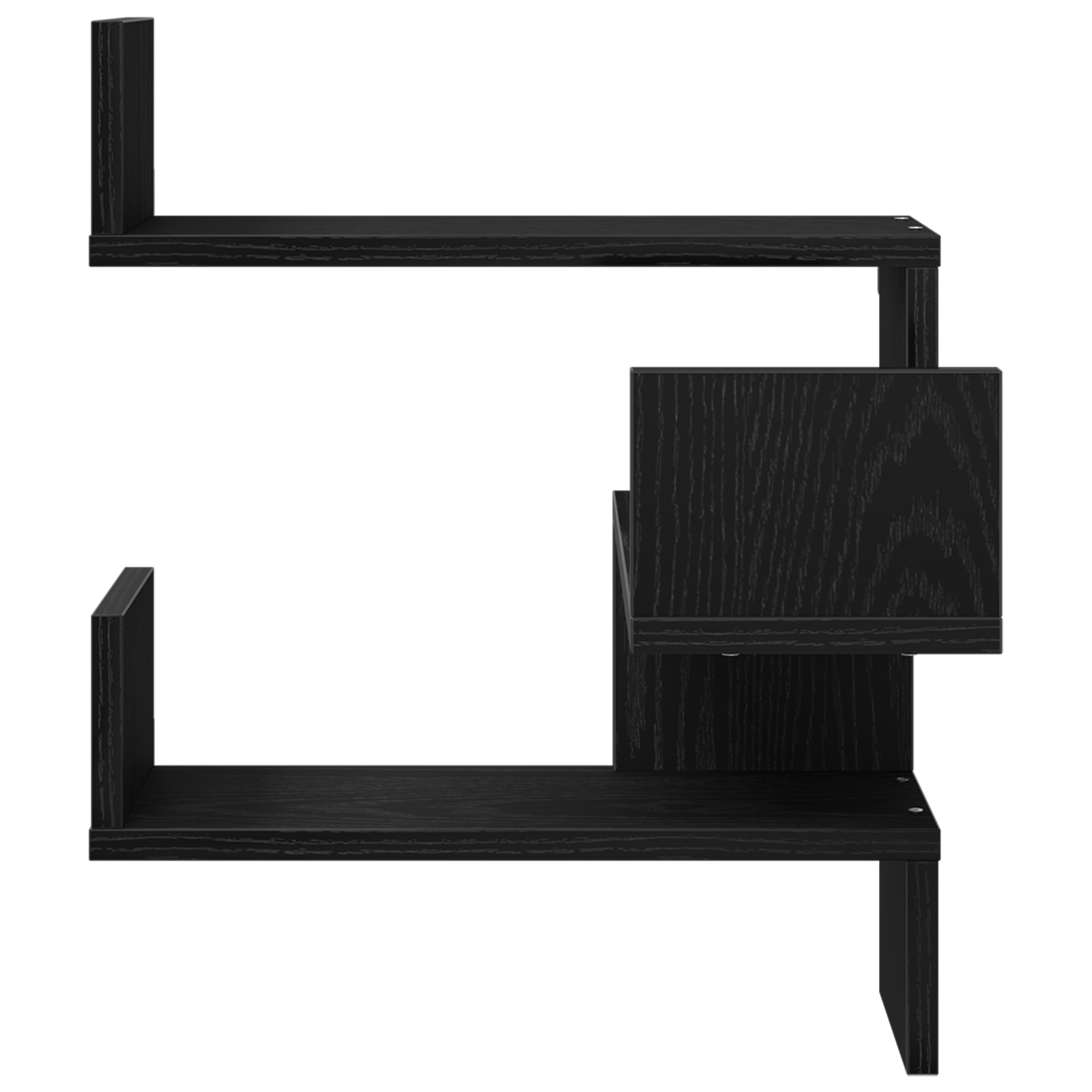 Wall Shelves 2 pcs Black Oak 40x40x49.5 cm Engineered Wood - Image 6