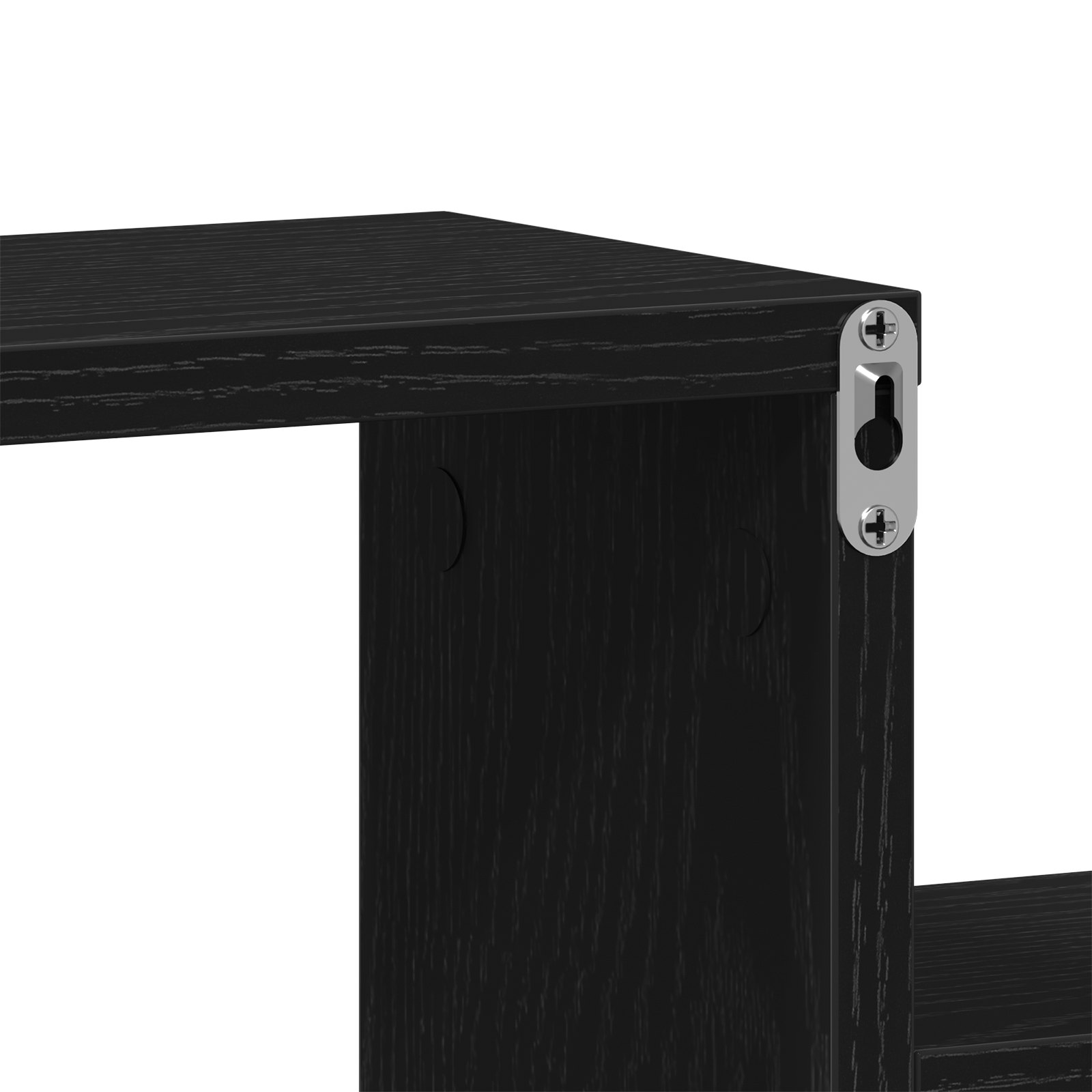 Black Oak Wall Cabinet - 80x15x78.5 cm, Made from Engineered Wood - Image 8