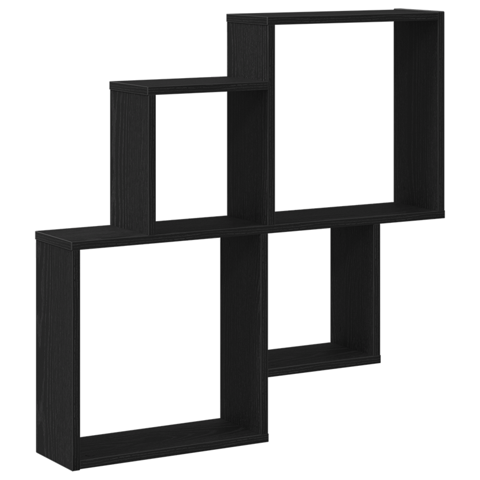 Thumbnail - vidaXL Wandregal schwarz Eiche 80x15x78,5 cm Technik Holz