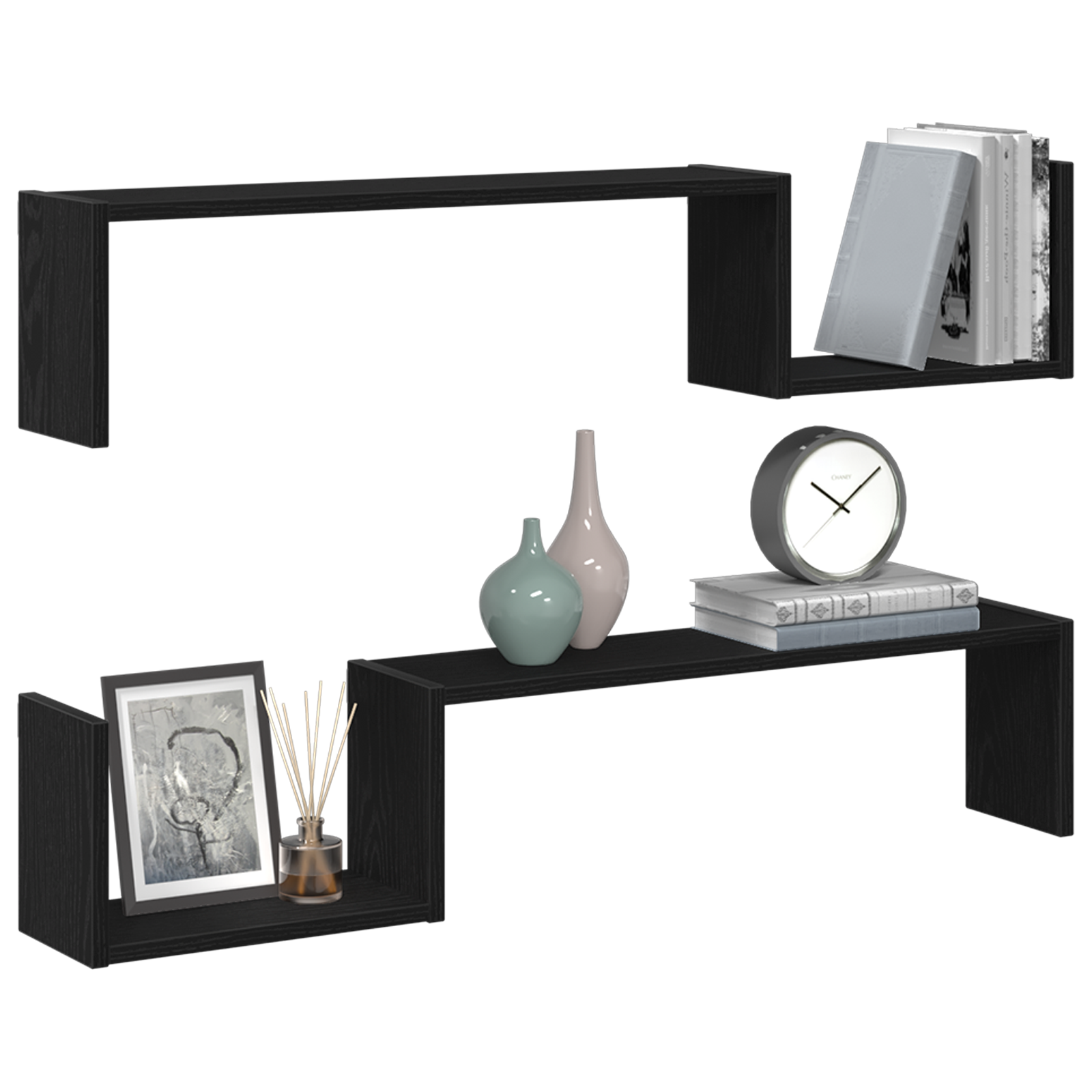 2x Estantes de Pared Aglomerado Roble 100x15x20 cm Repisa Multicolor vidaXL - Imagen 105 de 109