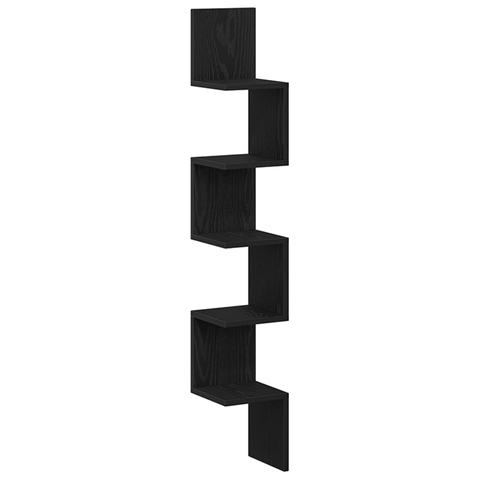 Wall Corner Shelf - Black Oak, 20x20x127.5 cm, Made of Engineered Wood - Image 2