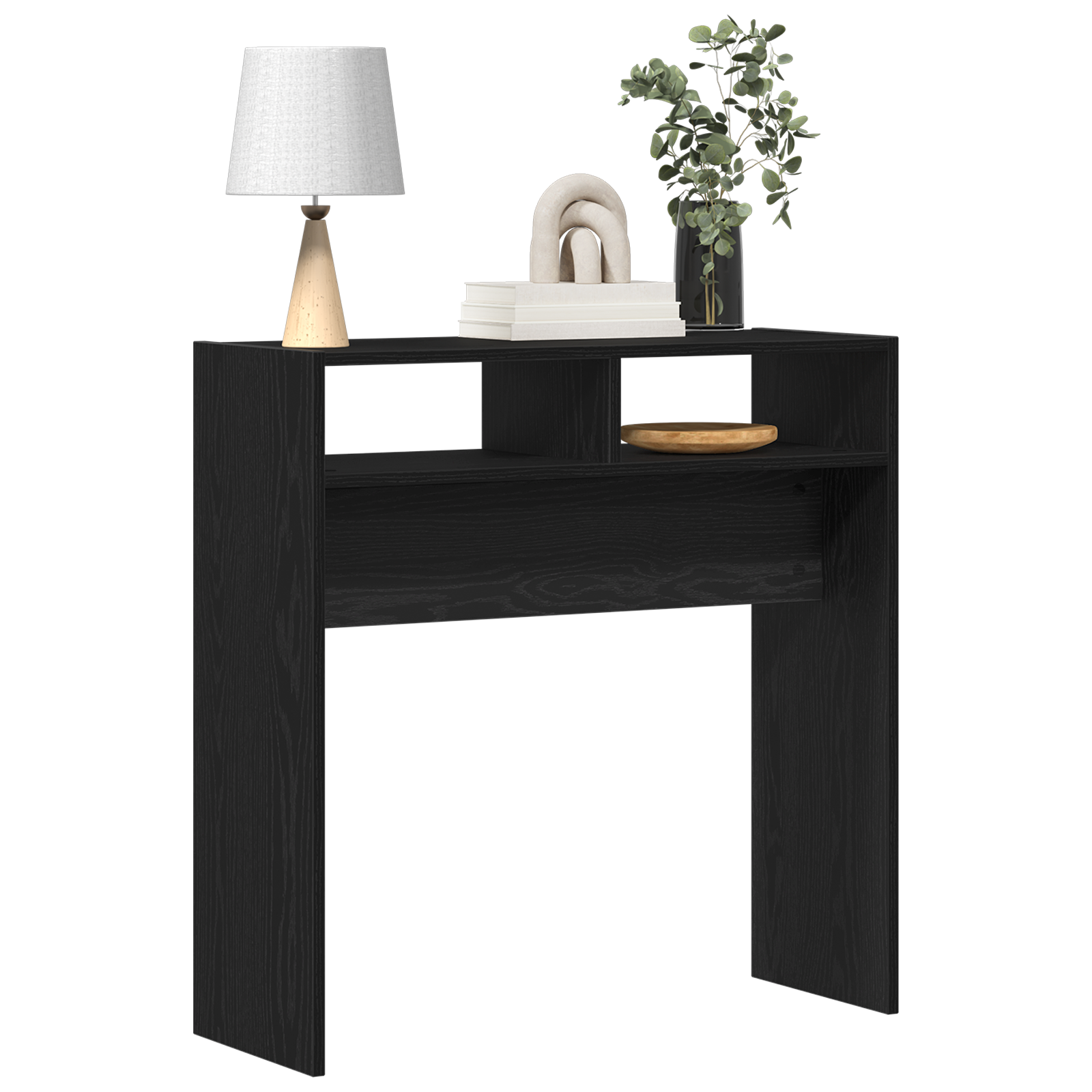 Black Oak Console Table - 78x30x80 cm - Made from Engineered Wood - Image 3