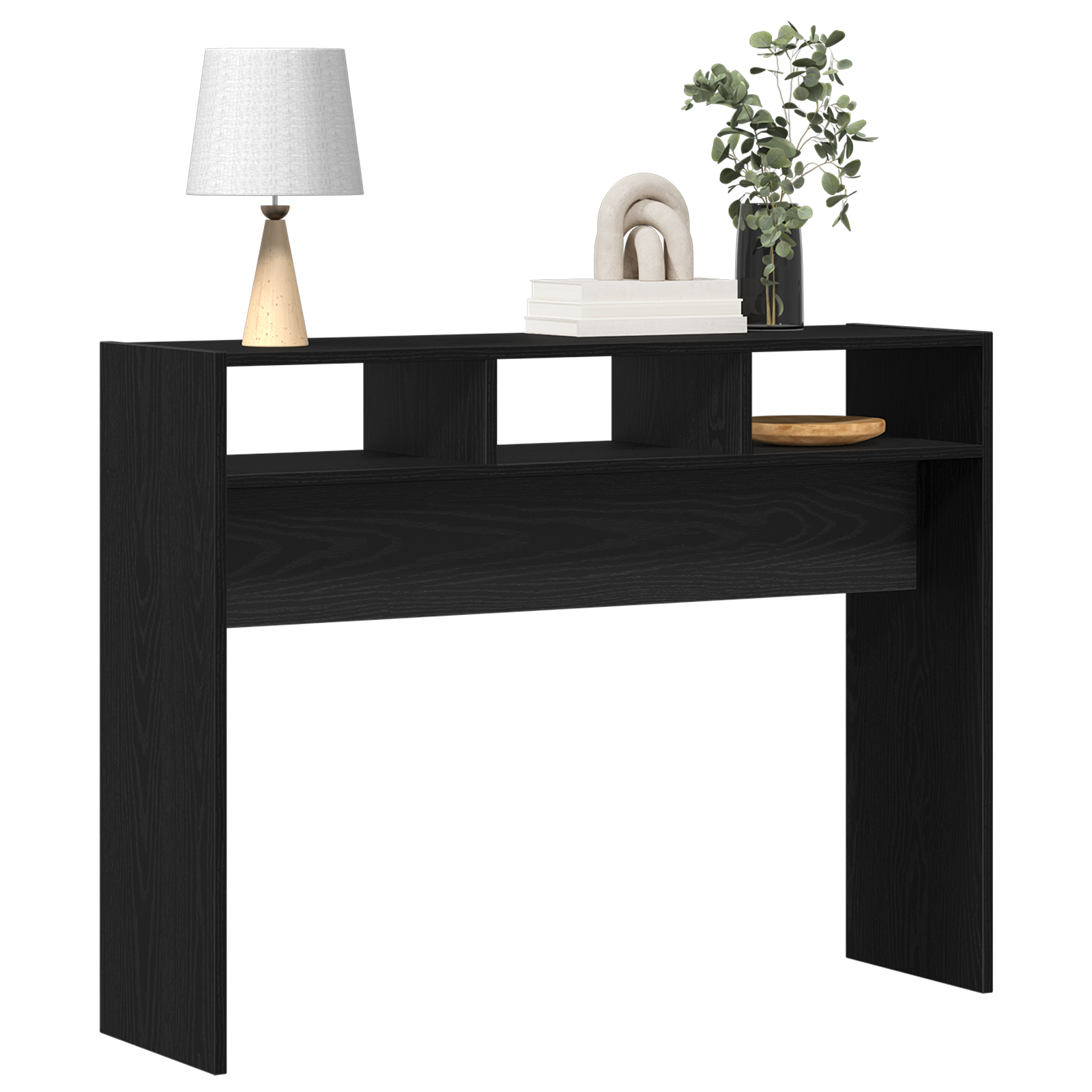 Console Table - Black Oak, 105x30x80 cm, Made of Engineered Wood - Image 3
