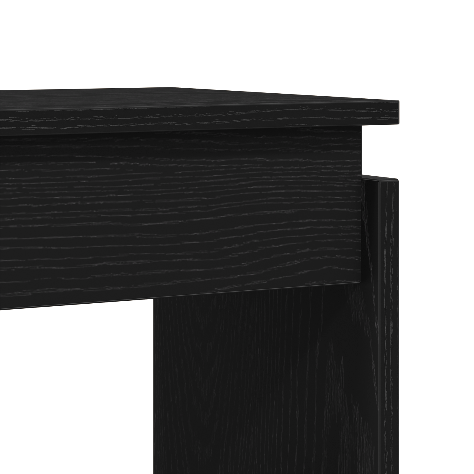 Black Oak Console Table - 80x30x80 cm - Engineered Wood - Image 8