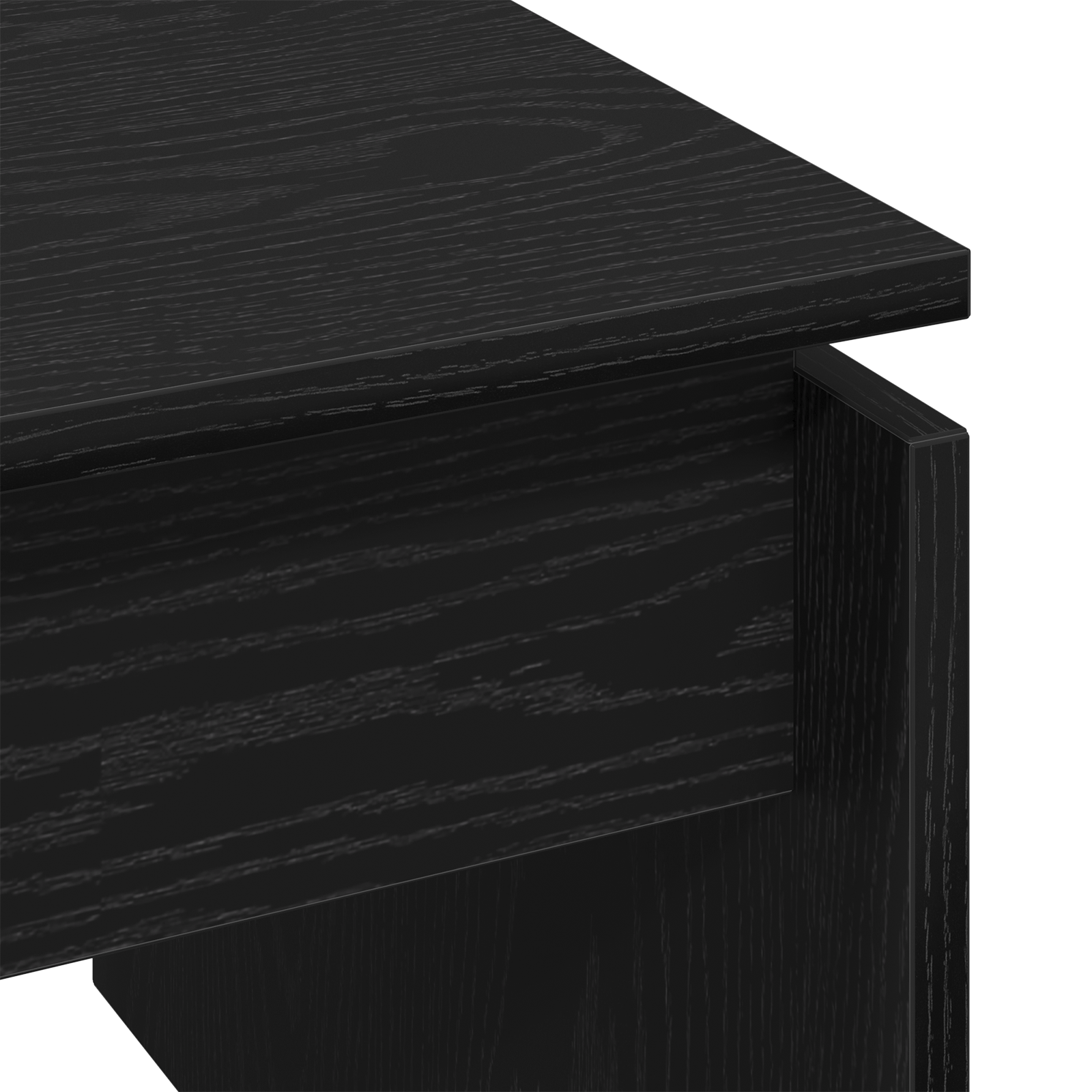Black Oak Coffee Table 68x38x50 cm Made from Engineered Wood - Image 8
