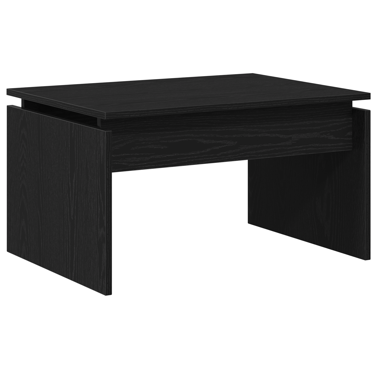 Black Oak Coffee Table 68x38x50 cm Made from Engineered Wood - Image 2