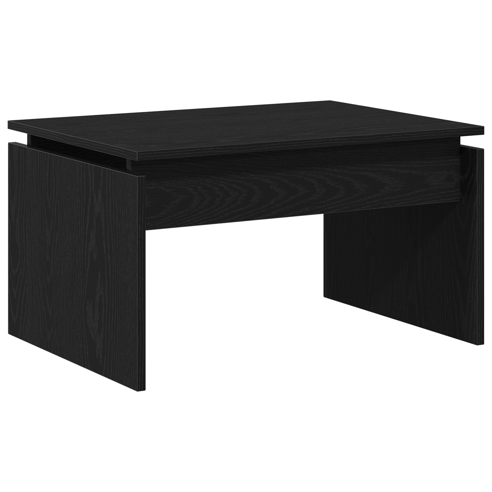 Black Oak Coffee Table 68x38x50 cm Made from Engineered Wood - Image 5